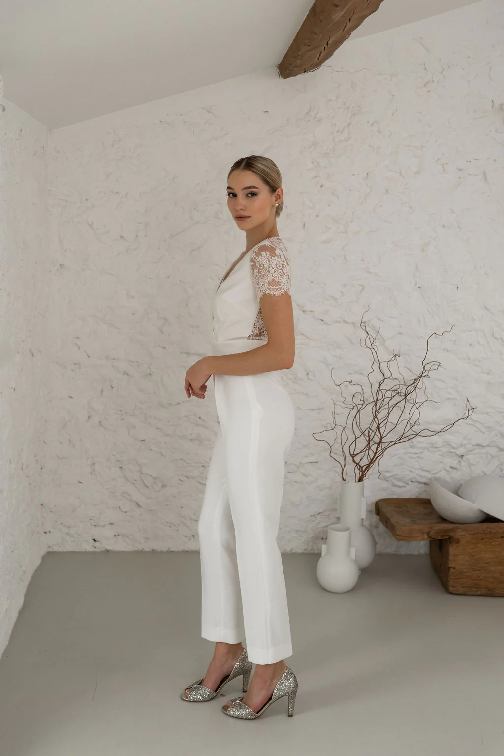 Combinaison Pantalon De La Mariée - Écru - Image 2