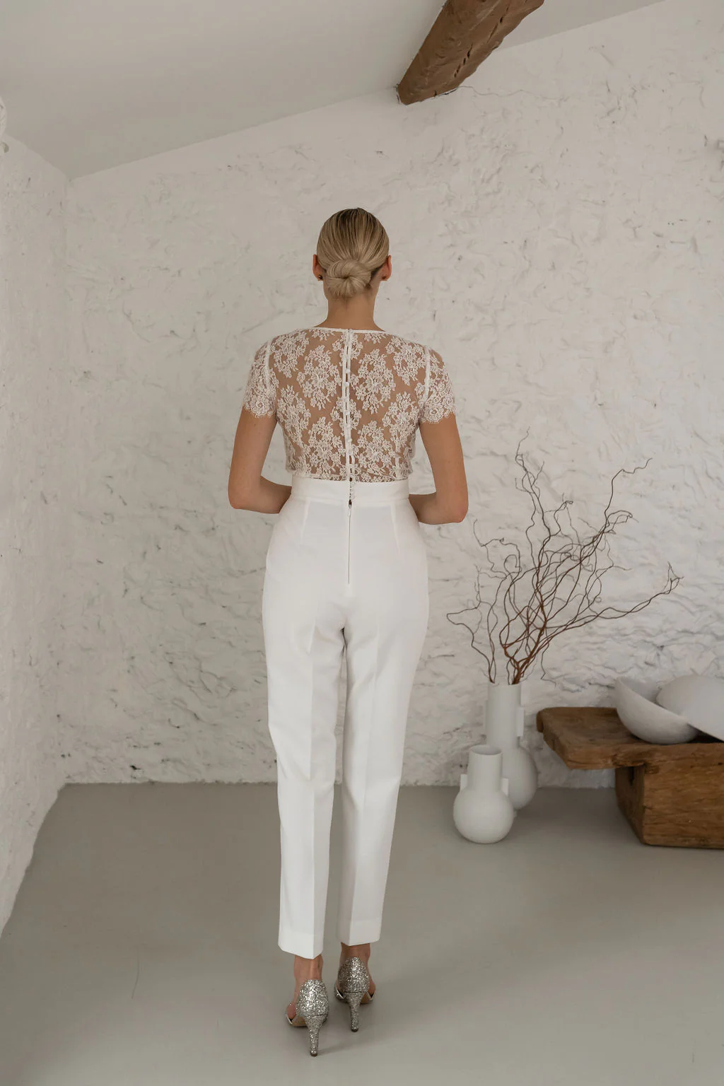 Combinaison Pantalon De La Mariée - Écru - Image 3