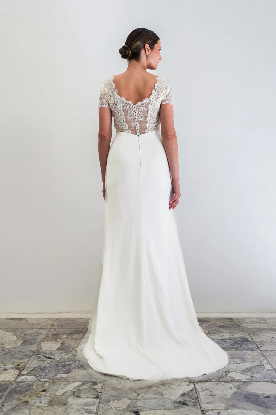 Robe De Mariée Angélique - Blanc Soie - Image 3