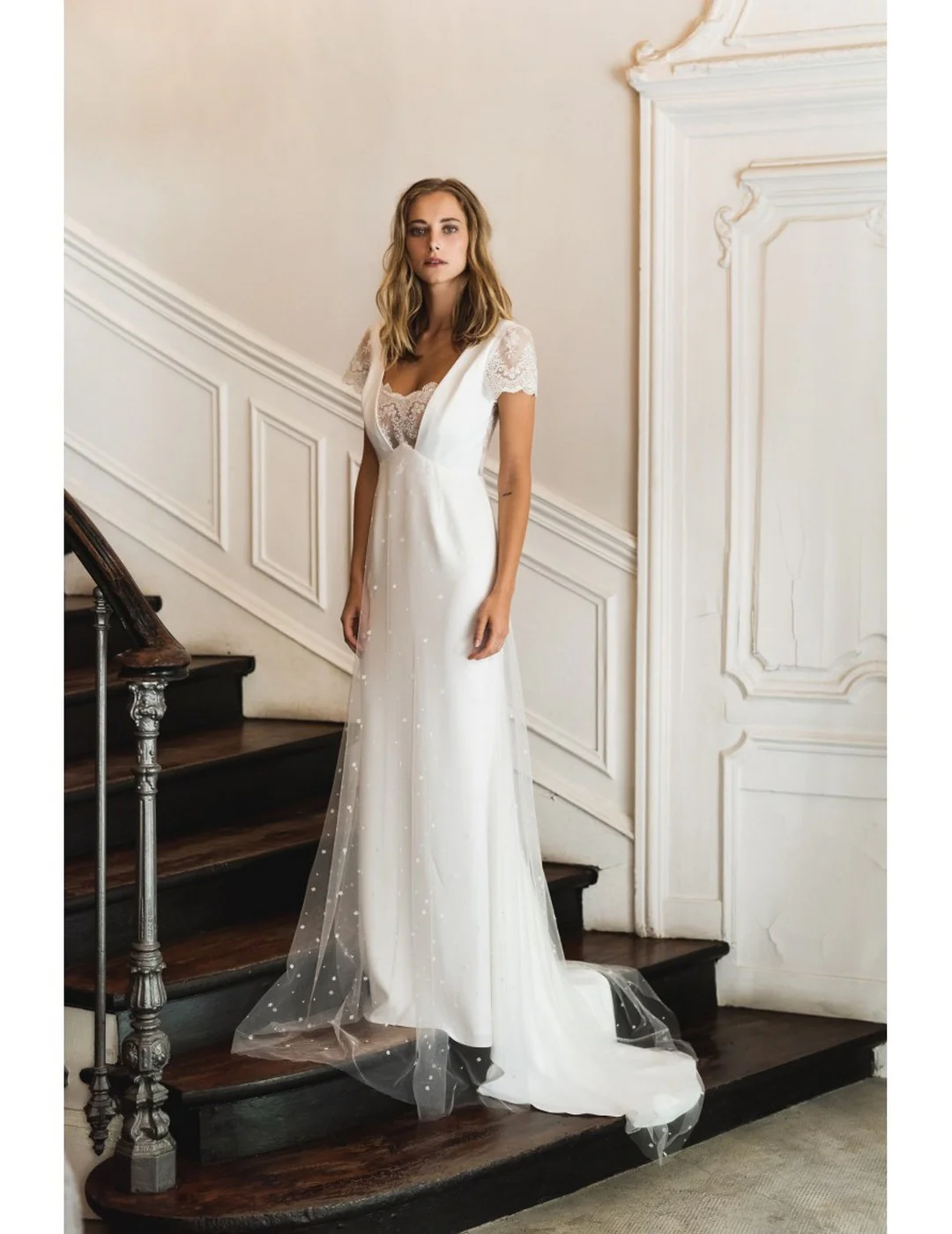 Robe De Mariée Angélique - Blanc Soie - Image 9