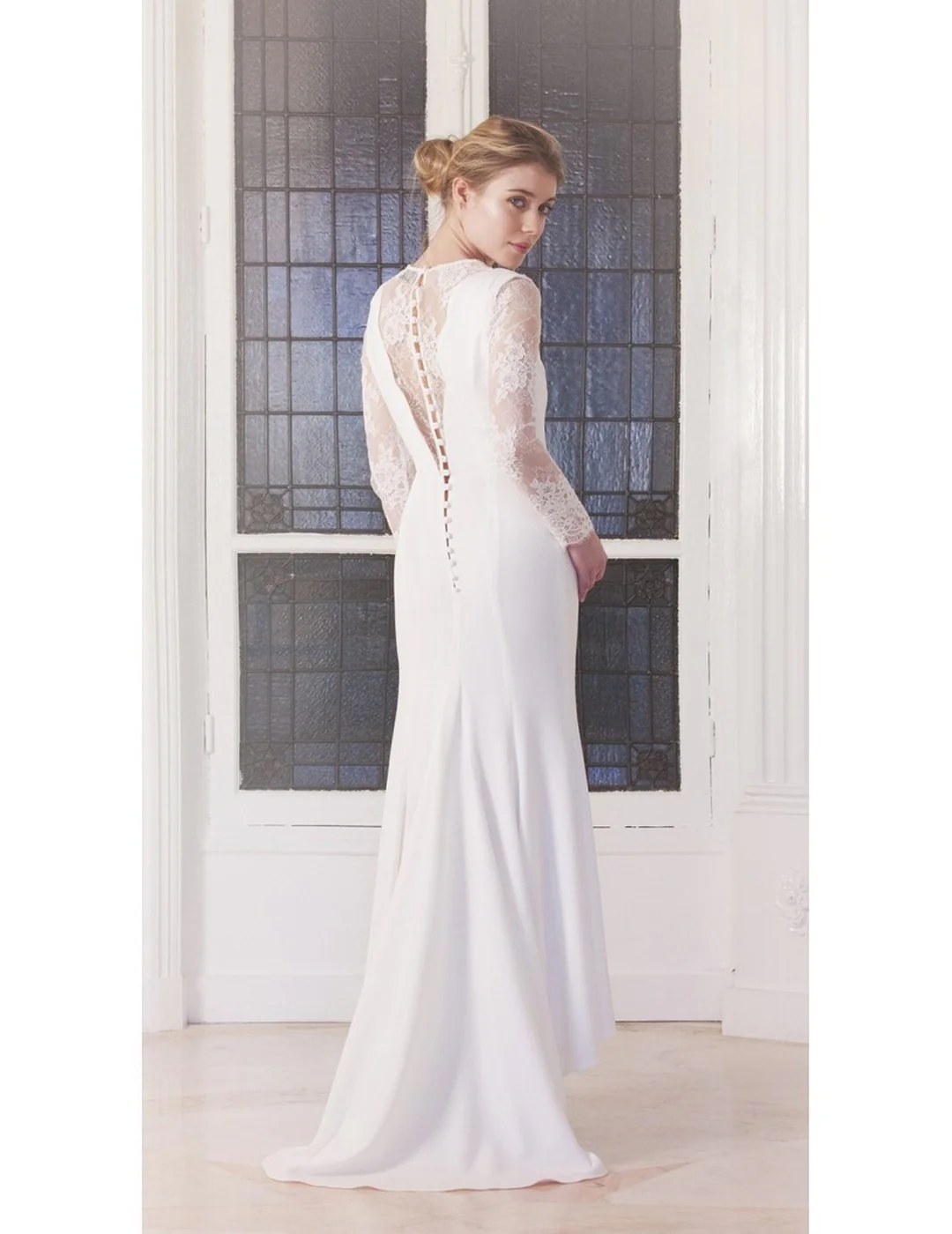Robe De Mariée Romy Longue - Blanc Soie - Image 4