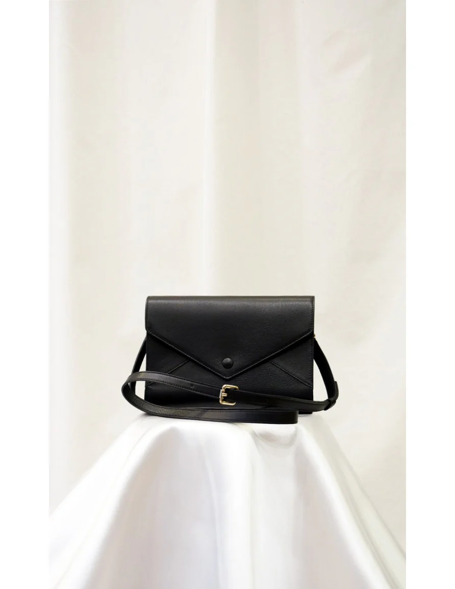 Sac A Main Harpe Noir - Écru - Image 7