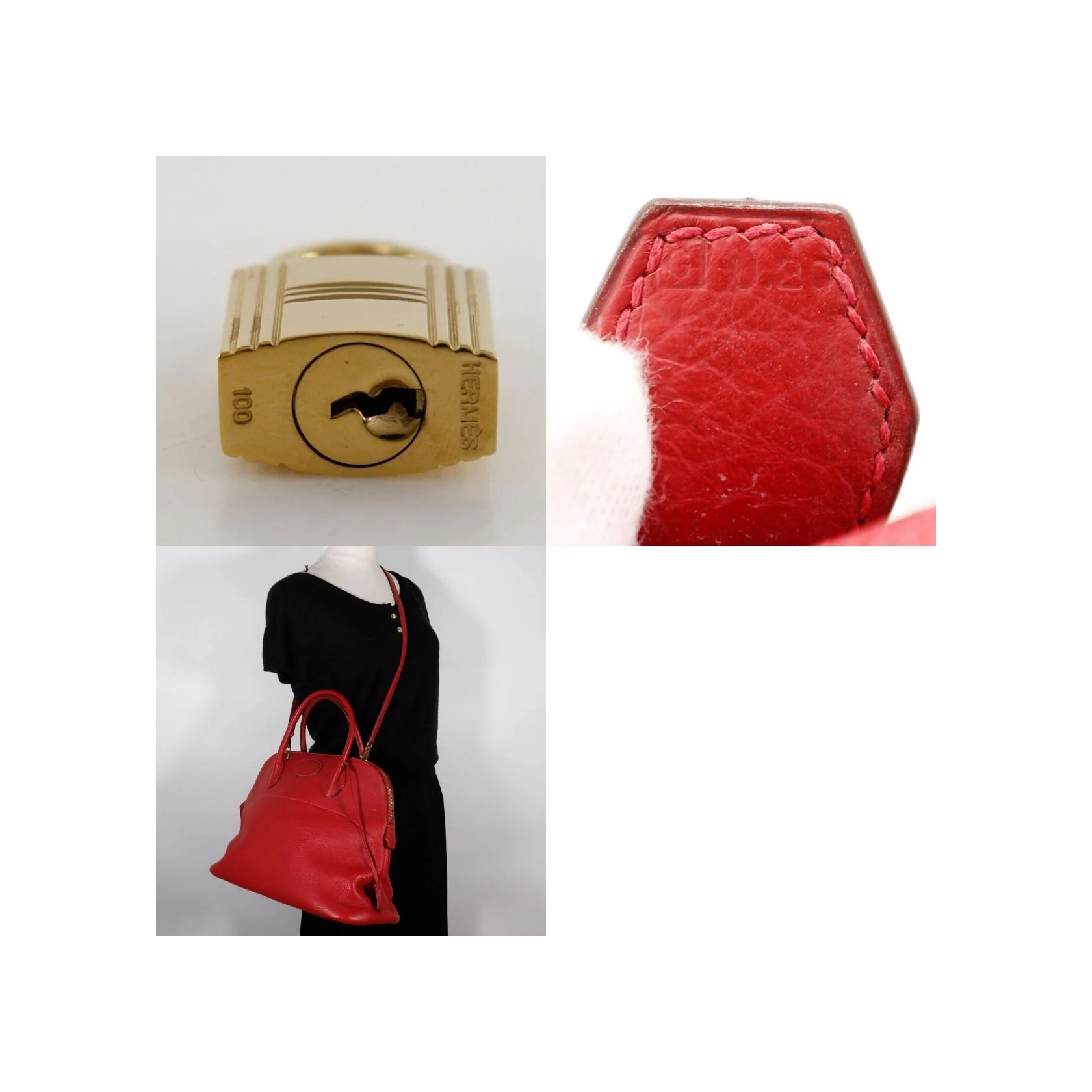 Sac Hermès Bolide - Red - Image 8