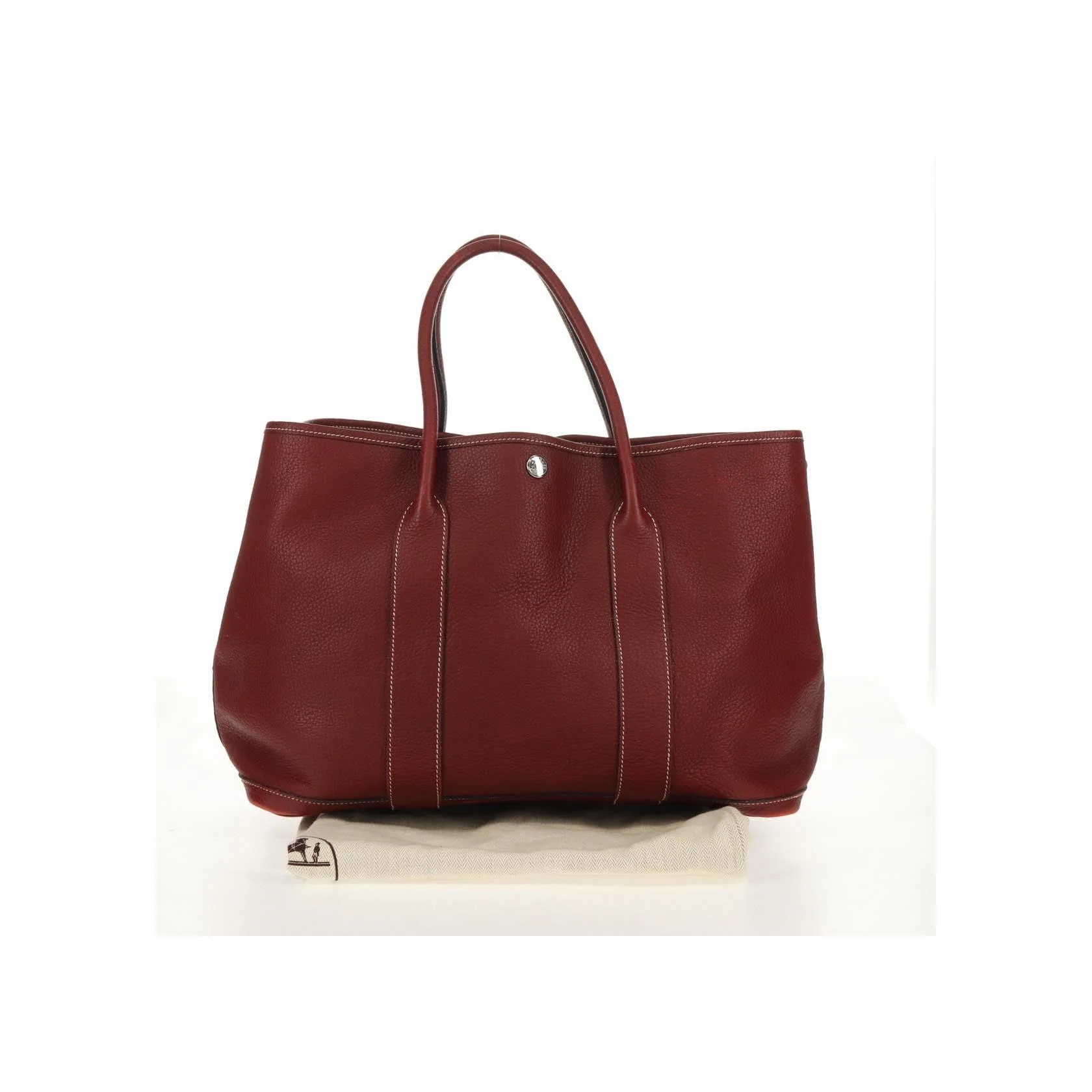 Tote Bag Hermès Garden Party - Burgundy - Image 14