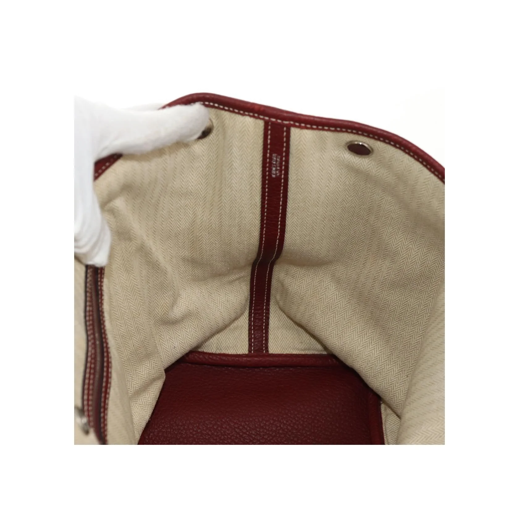 Tote Bag Hermès Garden Party - Burgundy - Image 20