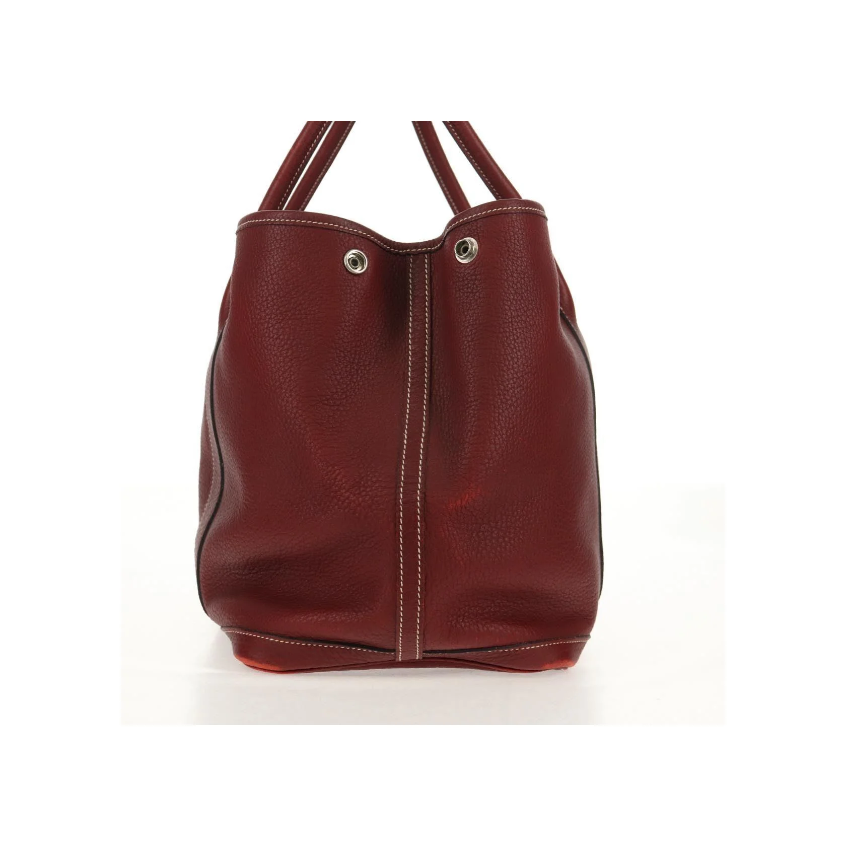 Tote Bag Hermès Garden Party - Burgundy - Image 4