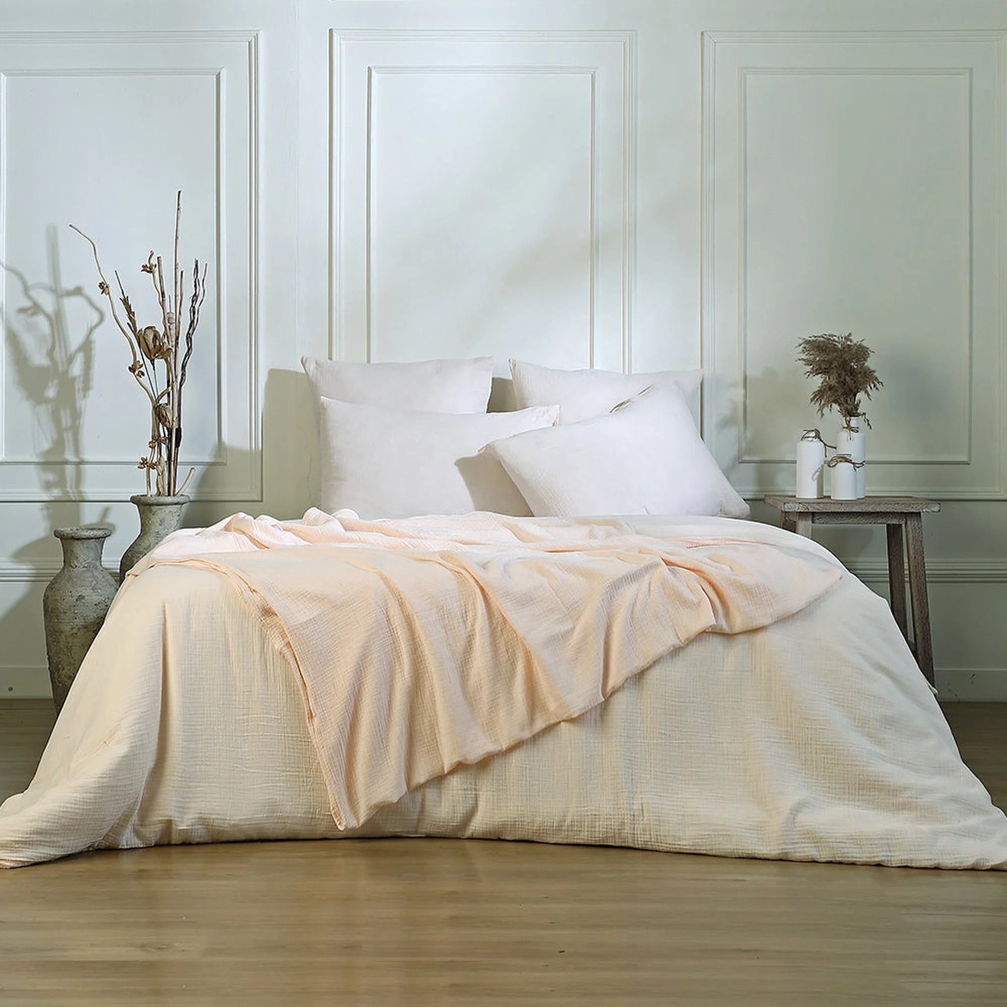 Housse De Couette - Gaze De Coton - Rose - Carla - Image 2