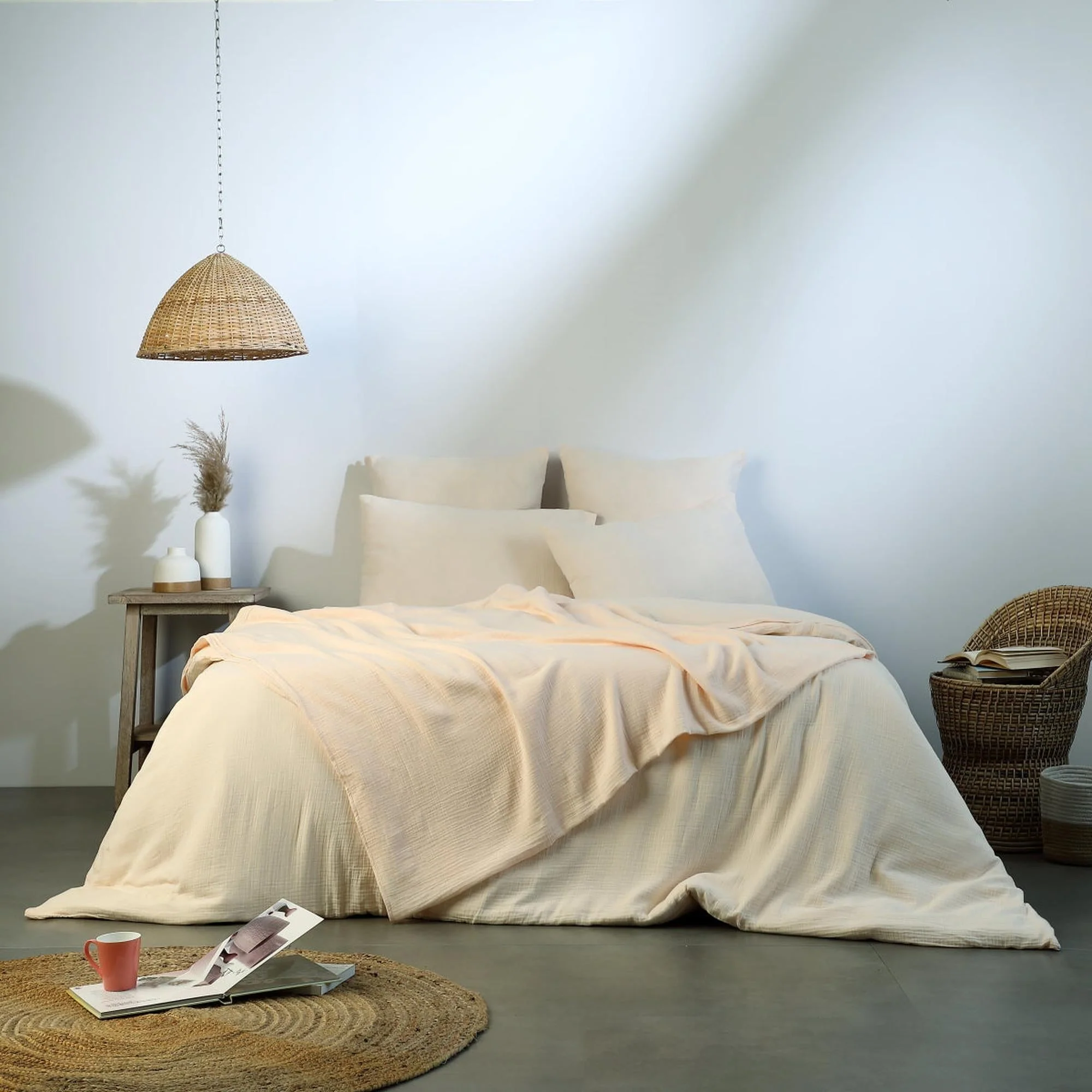 Housse De Couette - Gaze De Coton - Sable - Carla - Image 5