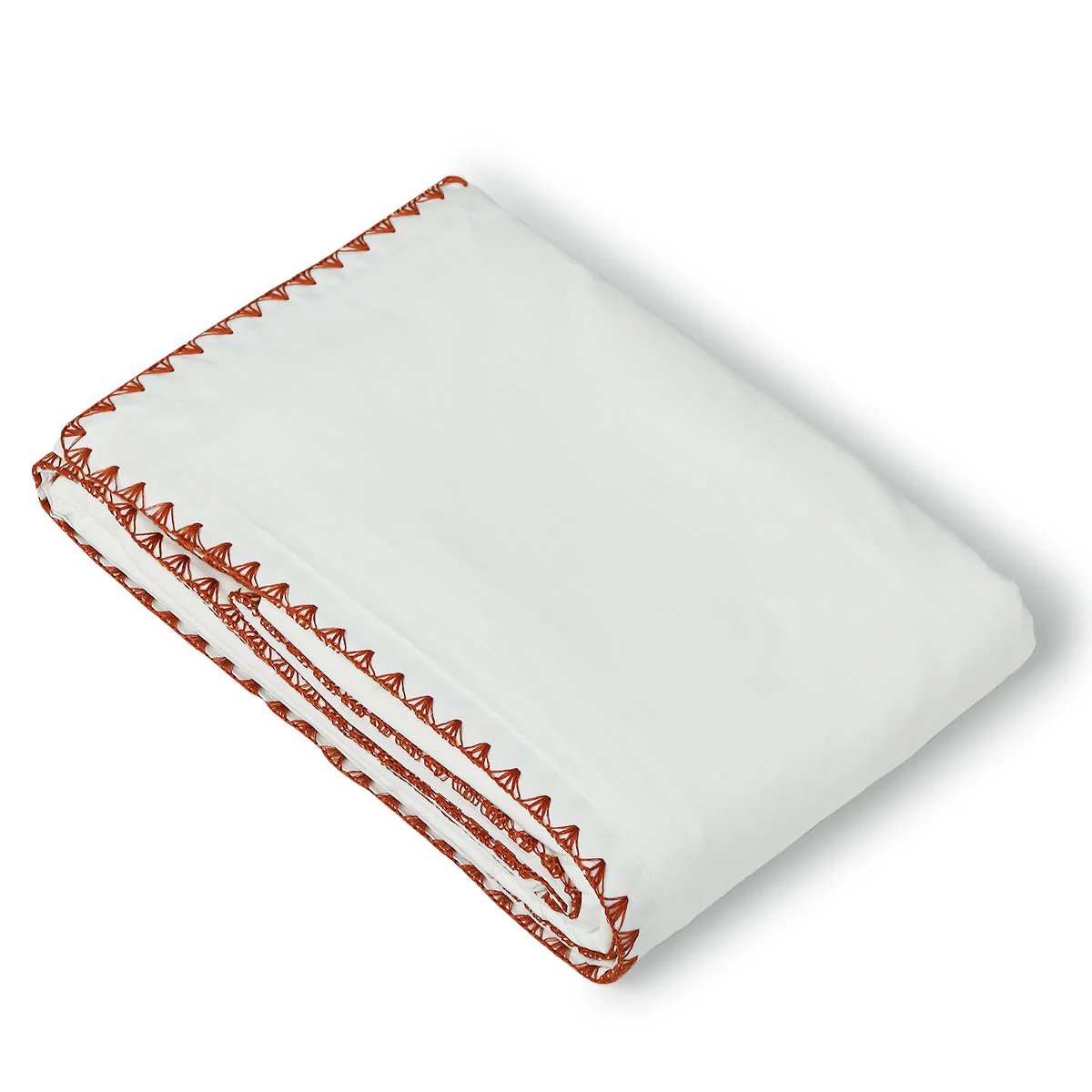Housse De Couette - Percale De Coton - Blanc / Rouge - Zoé - Image 12
