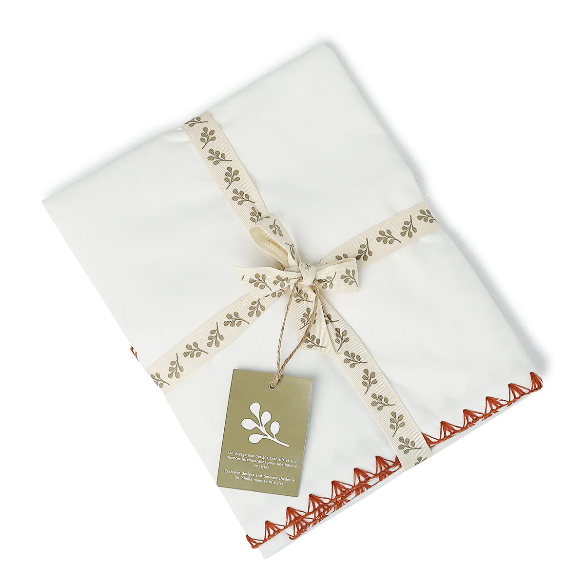 Housse De Couette - Percale De Coton - Blanc / Rouge - Zoé - Image 18