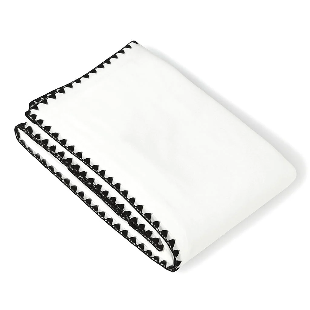 Housse De Couette - Percale De Coton - Blanc / Noir - Zoé - Image 2