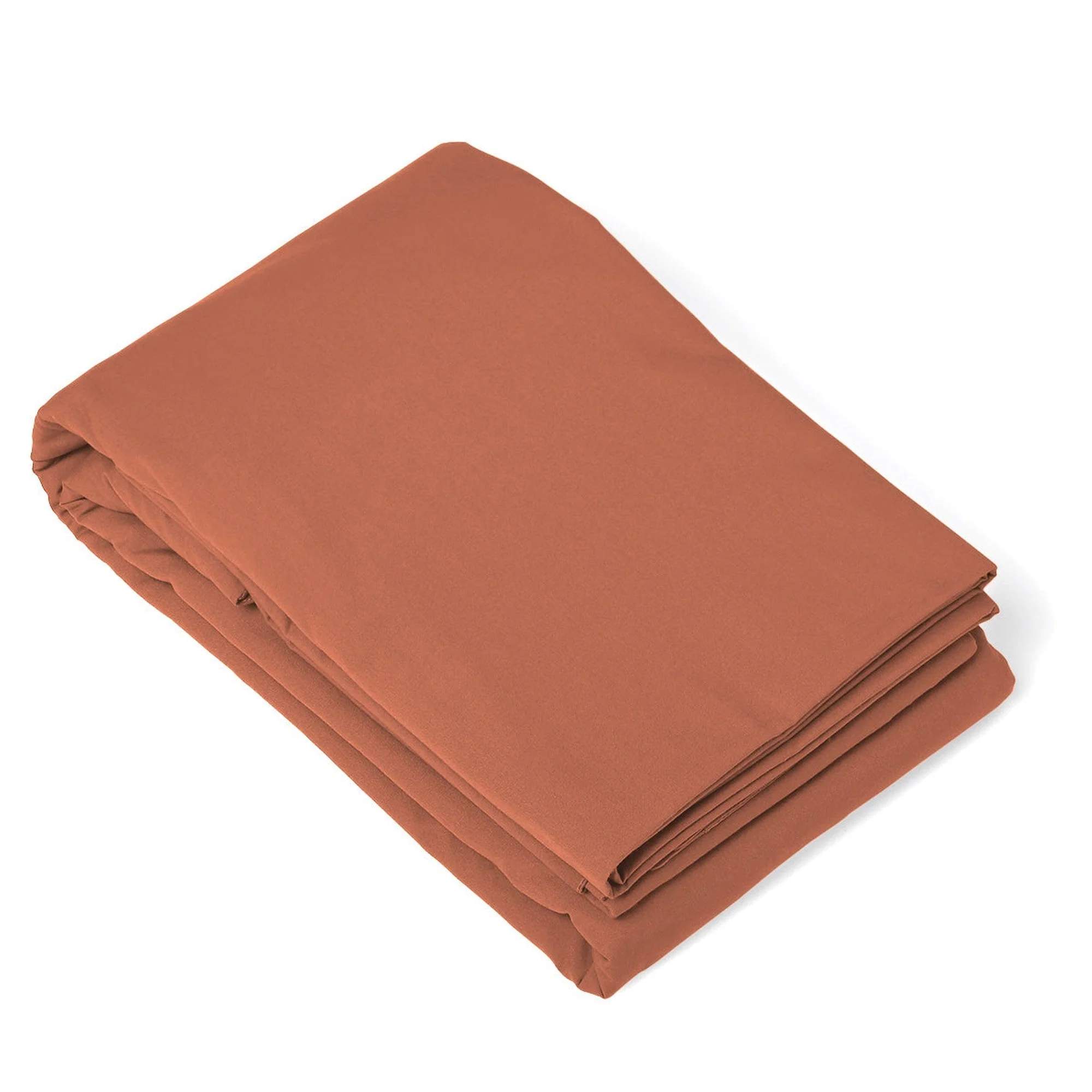 Housse De Couette - Percale De Coton - Rouge Toscane - Nina - Image 7