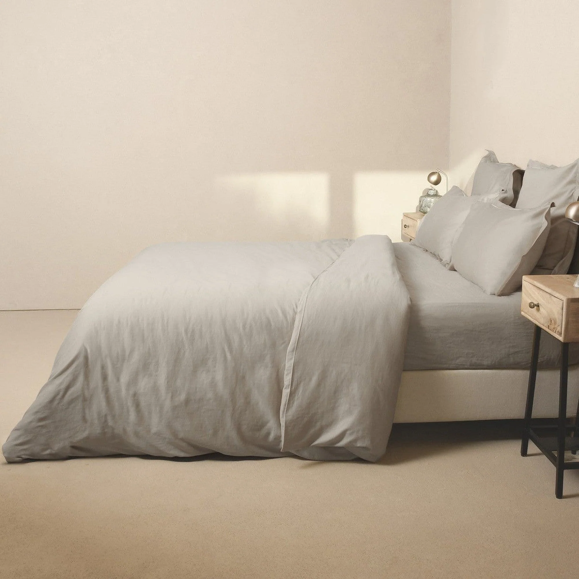Housse De Couette - Satin De Coton - Gris Perle - Julia - Image 9