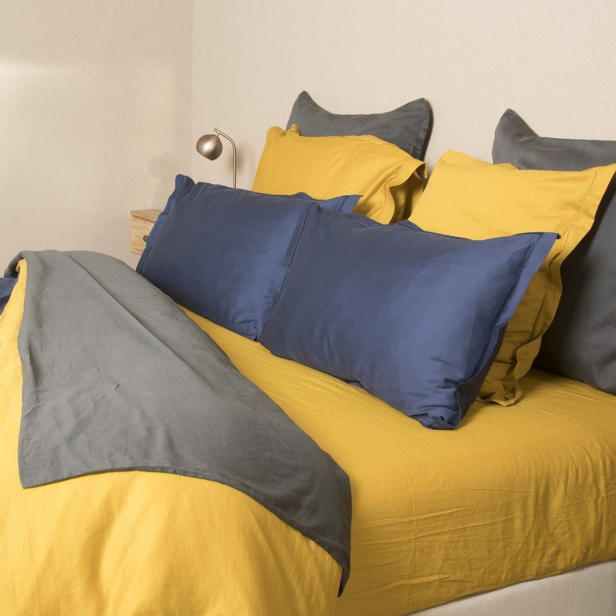 Housse De Couette - Satin De Coton - Jaune Moutarde - Julia - Image 11