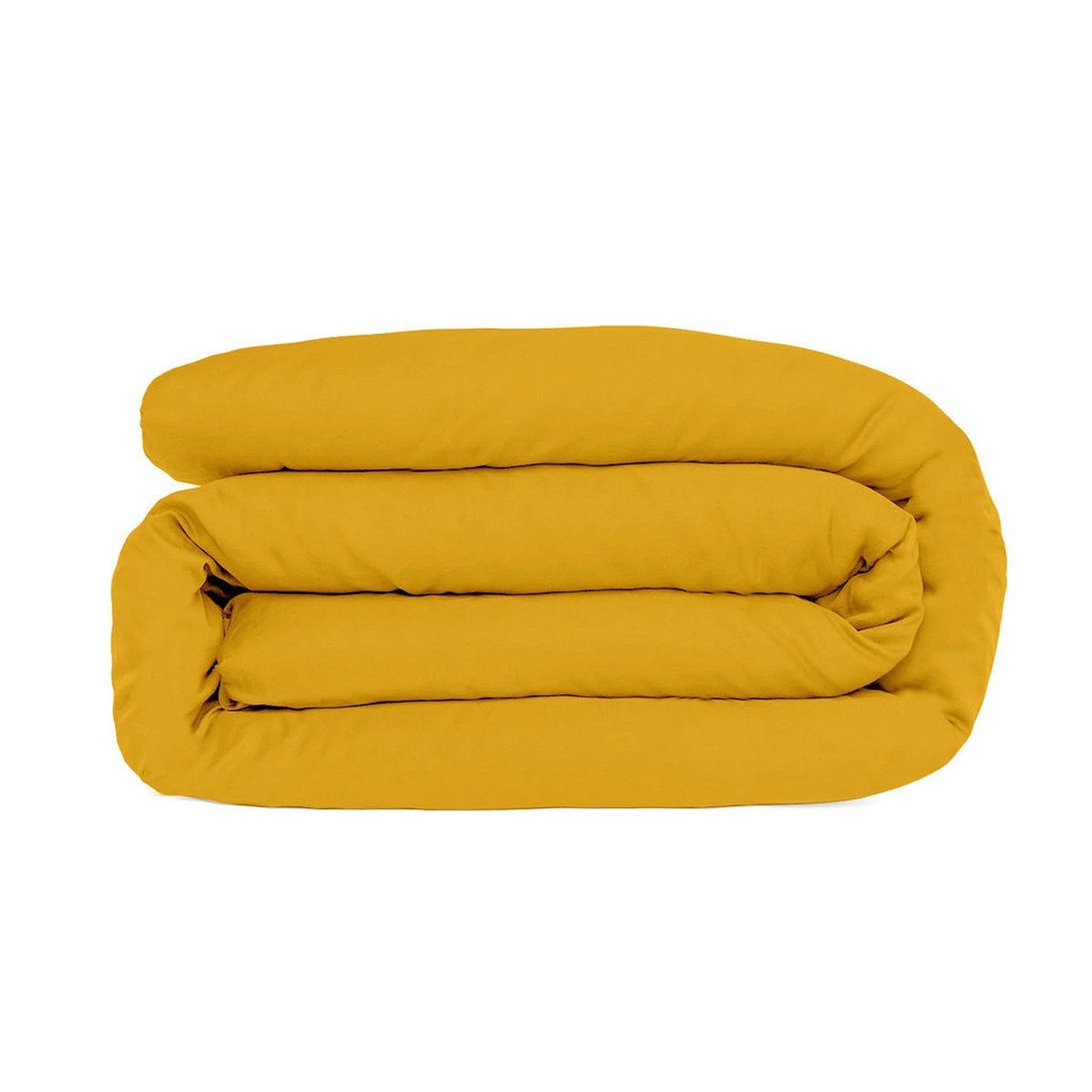 Housse De Couette - Satin De Coton - Jaune Moutarde - Julia - Image 4