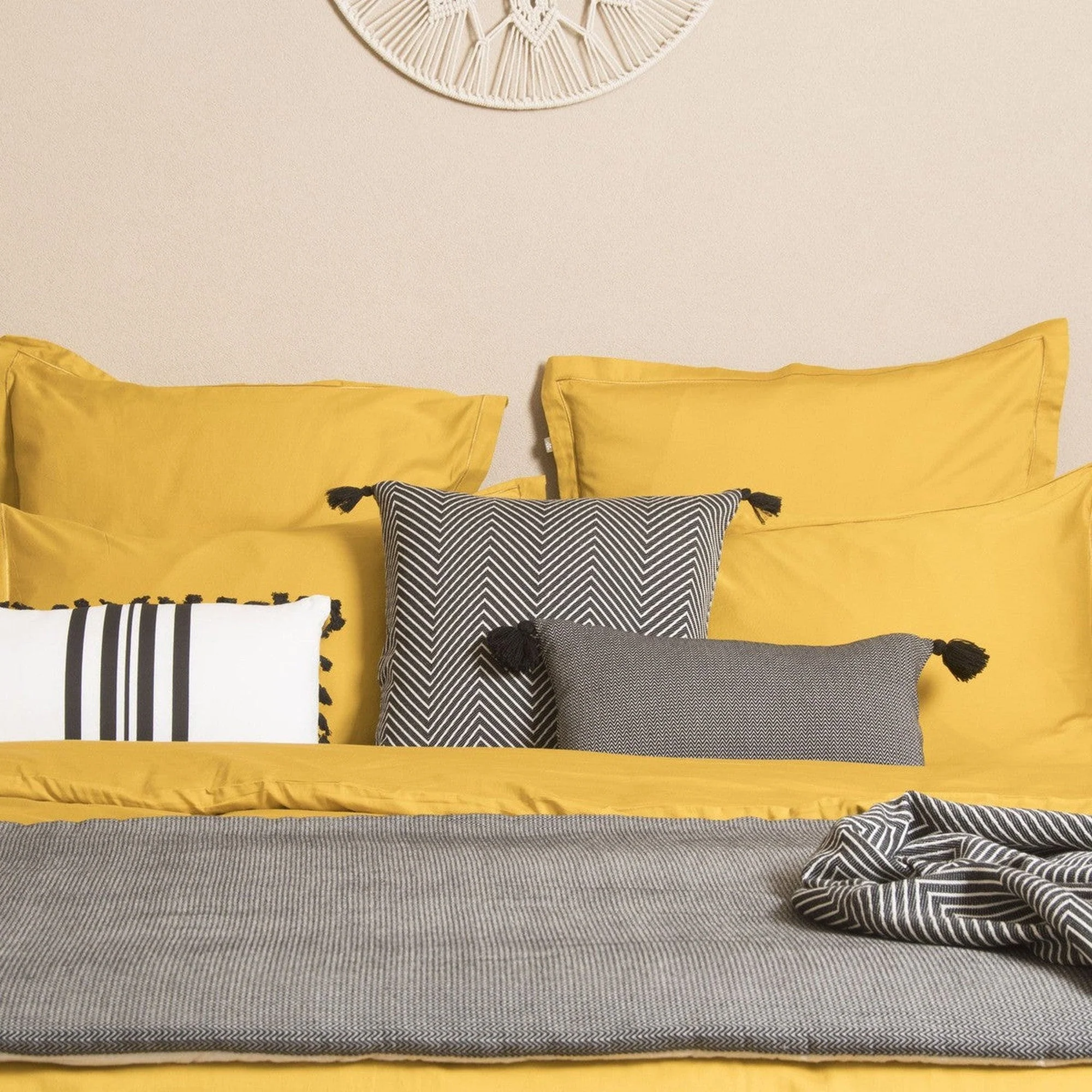Housse De Couette - Satin De Coton - Jaune Moutarde - Julia - Image 7