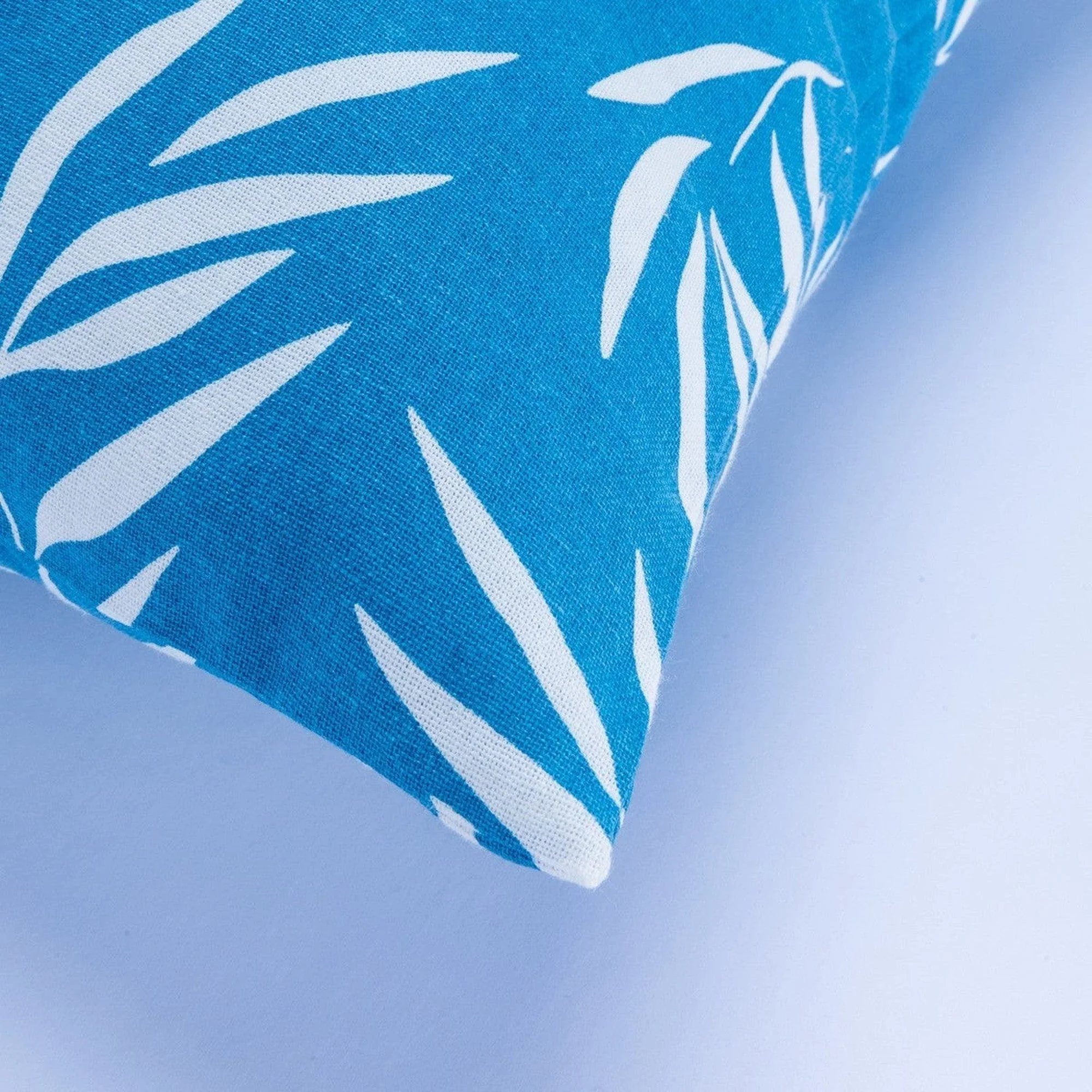 Housse De Coussin D'Extérieur - Coton - Bleu - Foliage - Image 3