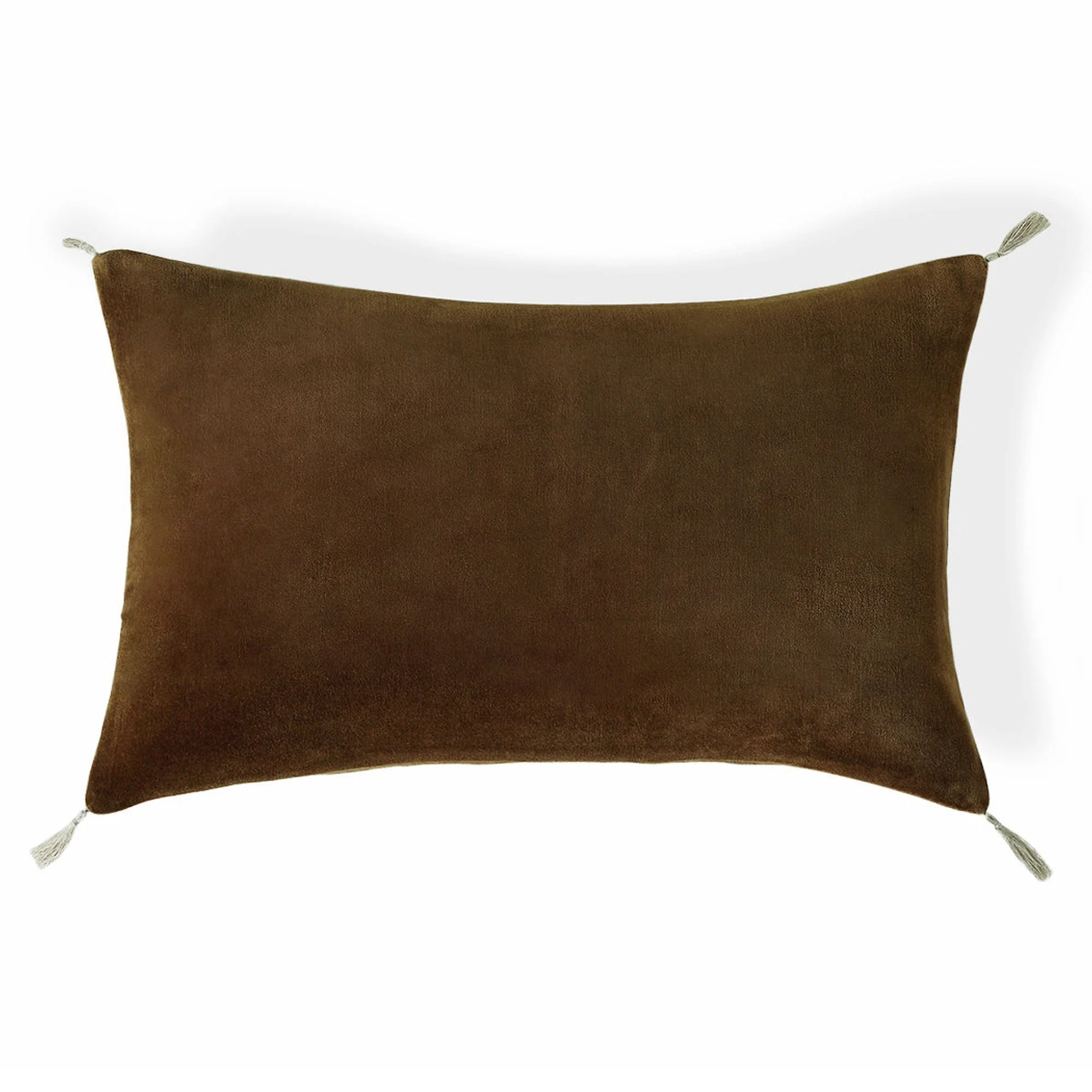 Housse De Coussin - Velours De Coton - Brun Chêne - Danube - Image 2
