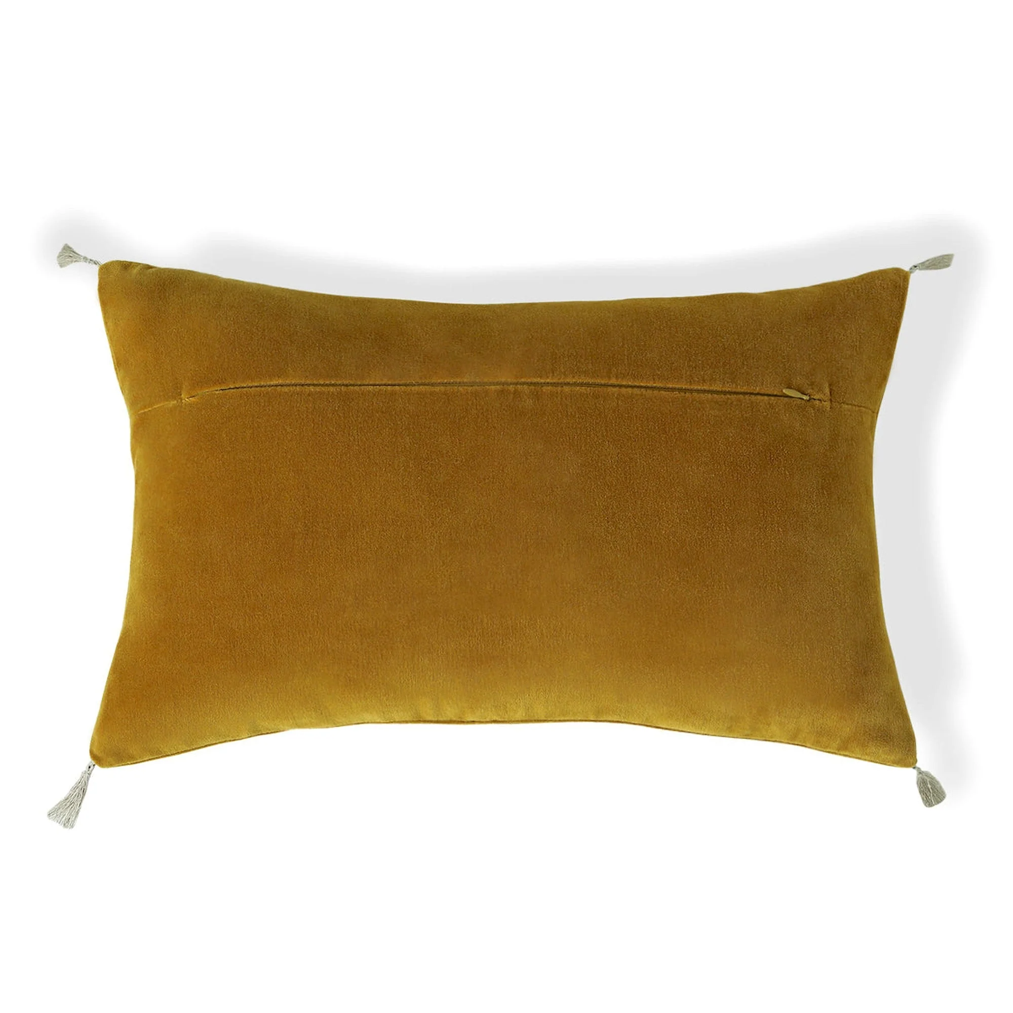 Housse De Coussin - Velours De Coton - Jaune Moutarde - Danube - Image 3
