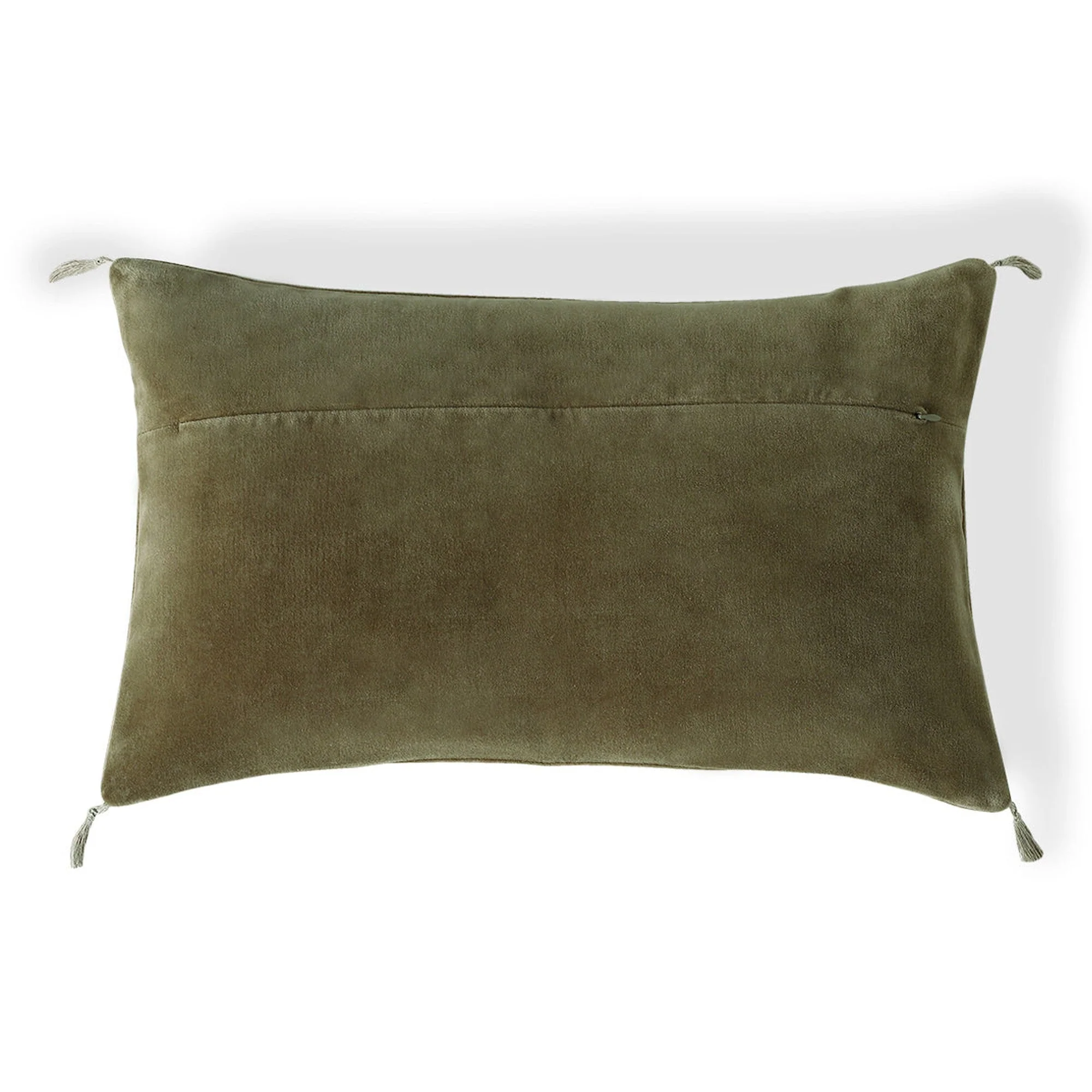 Housse De Coussin - Velours De Coton - Vert Kaki - Danube - Image 3