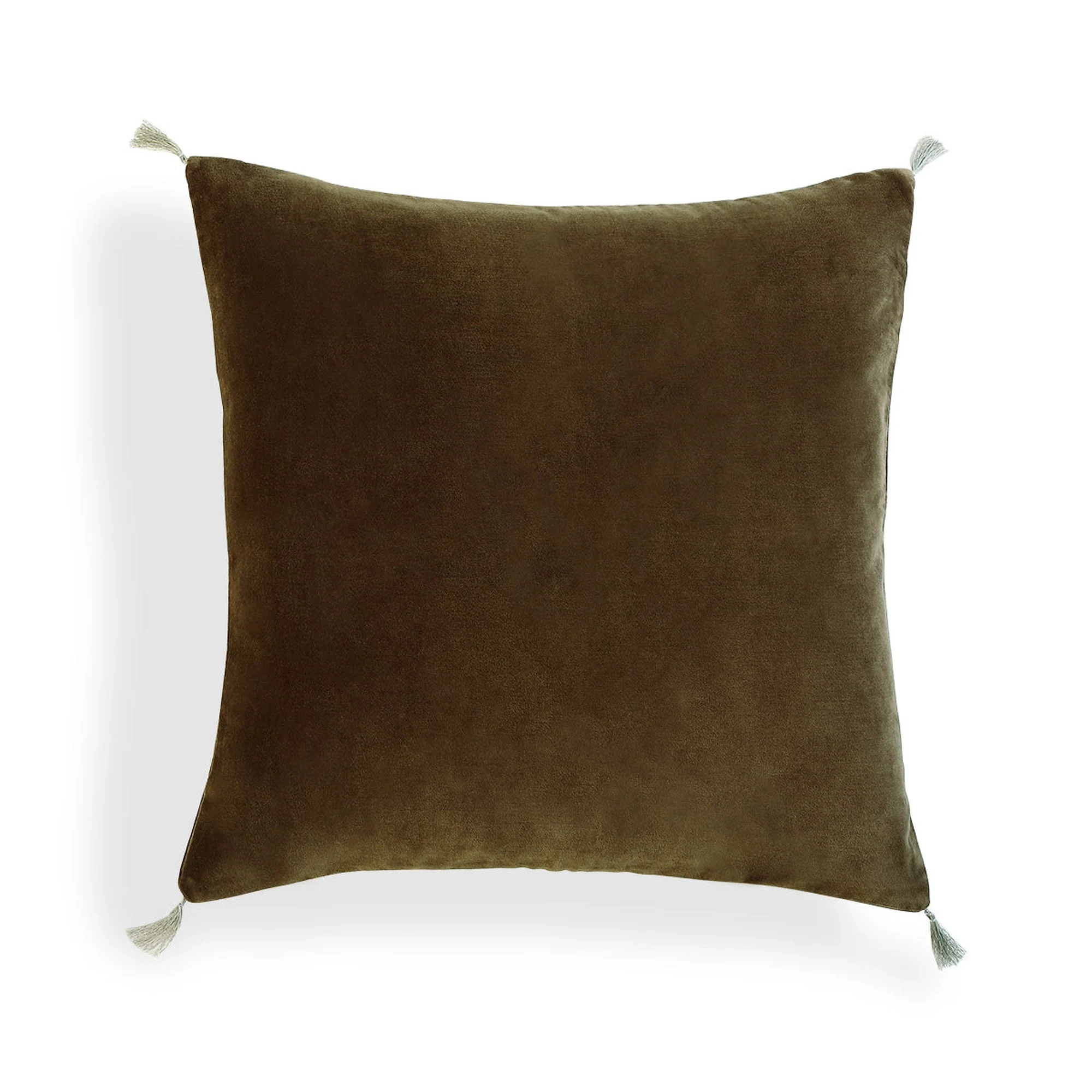 Housse De Coussin - Velours De Coton - Brun Chêne - Danube - Image 2