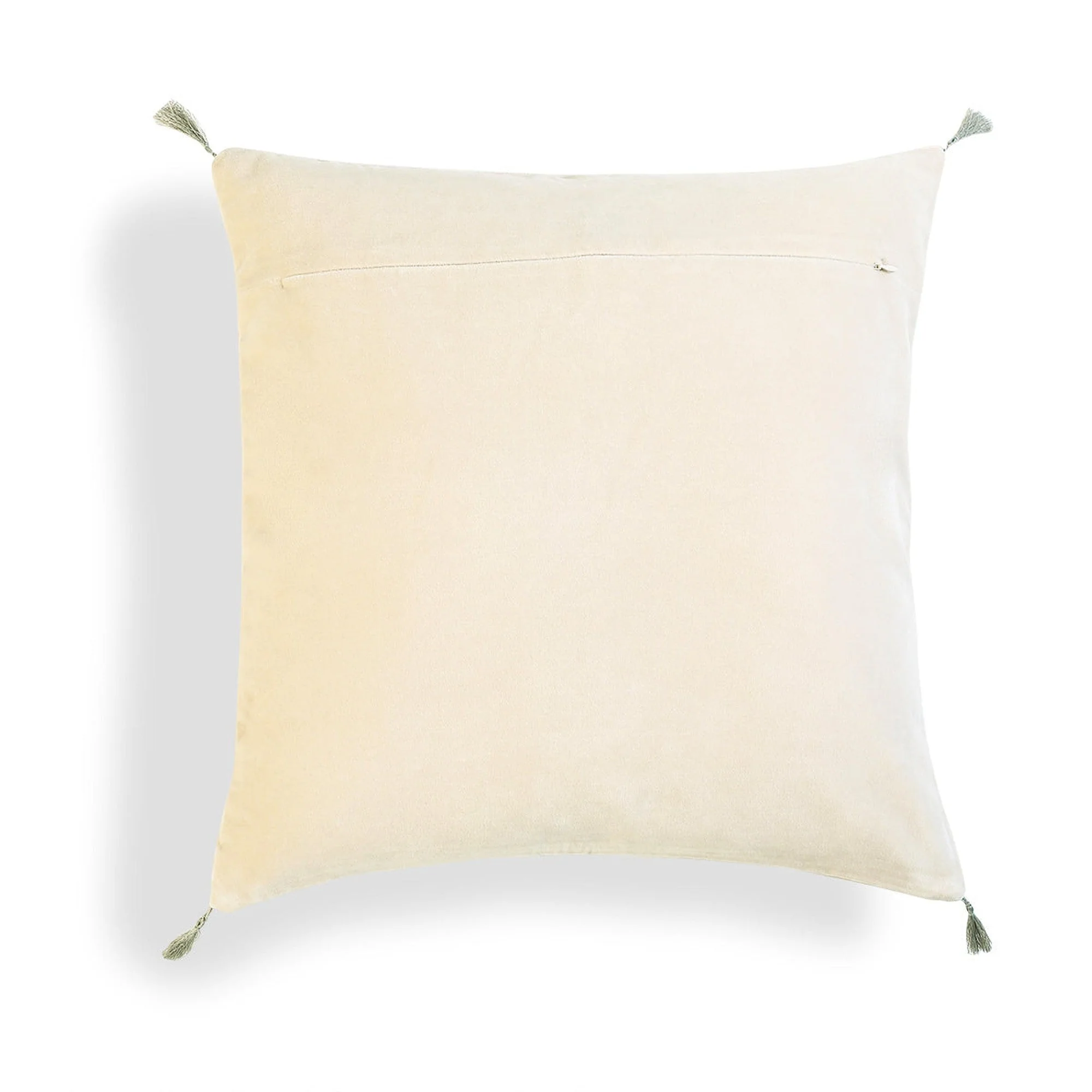 Housse De Coussin - Velours De Coton - Craie - Danube - Image 2