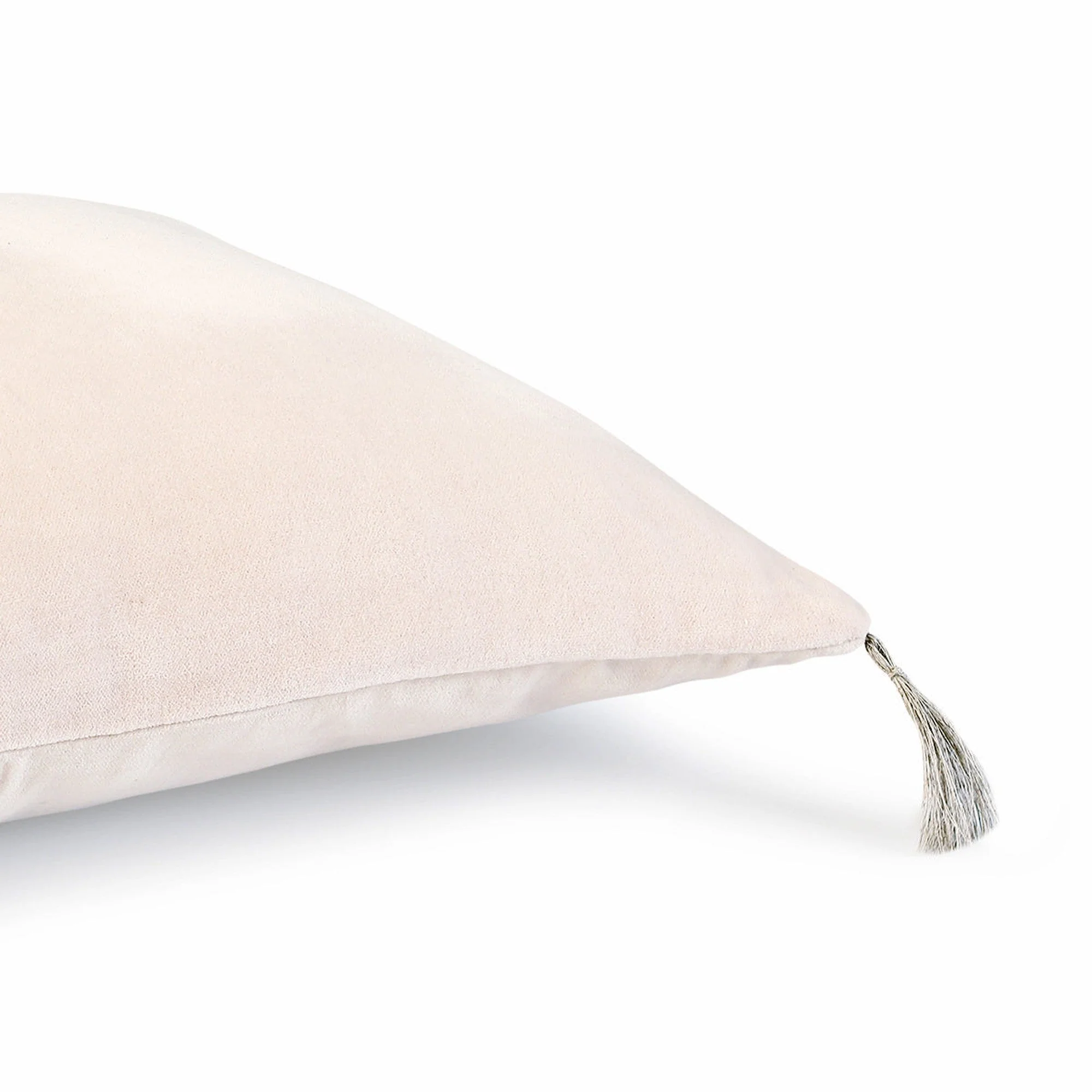 Housse De Coussin - Velours De Coton - Craie - Danube - Image 3