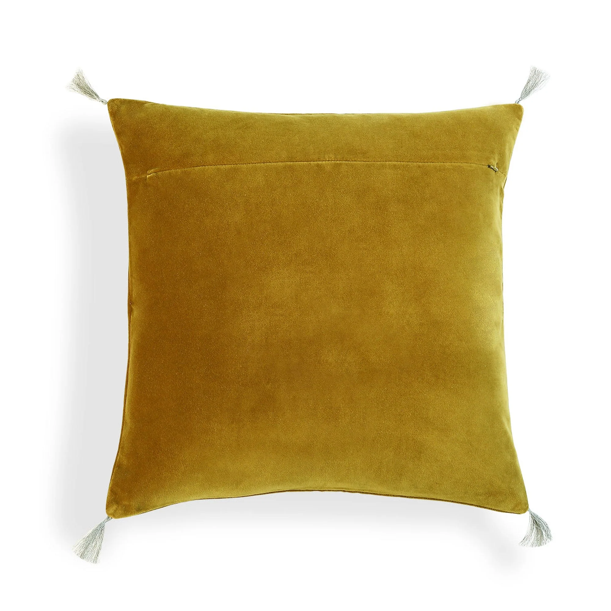 Housse De Coussin - Velours De Coton - Jaune Moutarde - Danube - Image 3