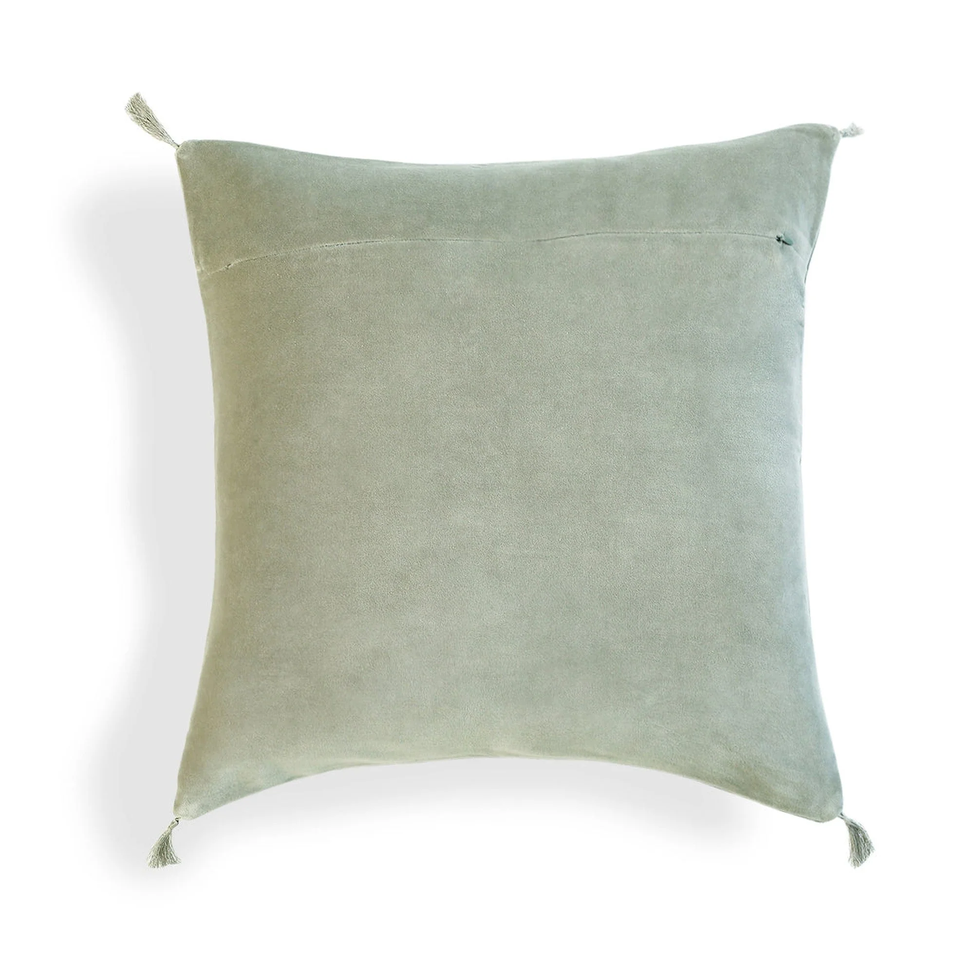 Housse De Coussin - Velours De Coton - Vert De Gris - Danube - Image 3