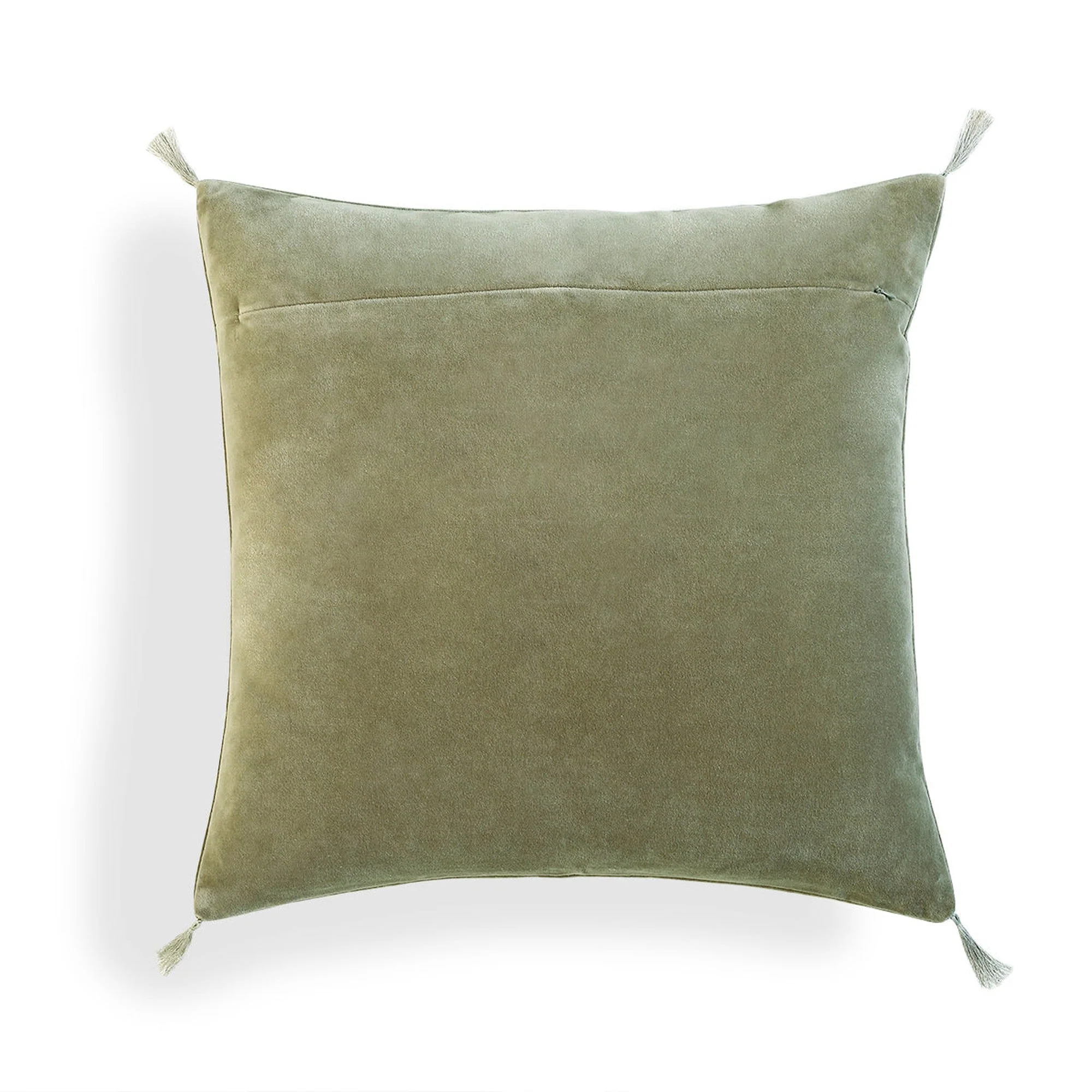 Housse De Coussin - Velours De Coton - Vert Kaki - Danube - Image 3
