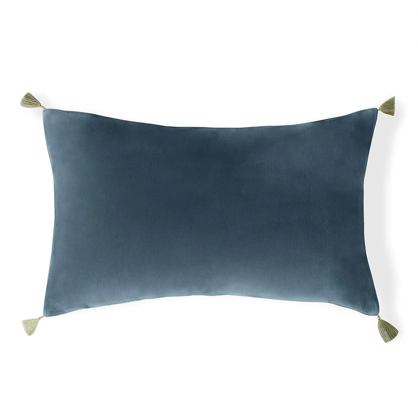 Housse De Coussin - Velours De Coton - Bleu Orage - Danube - Image 2