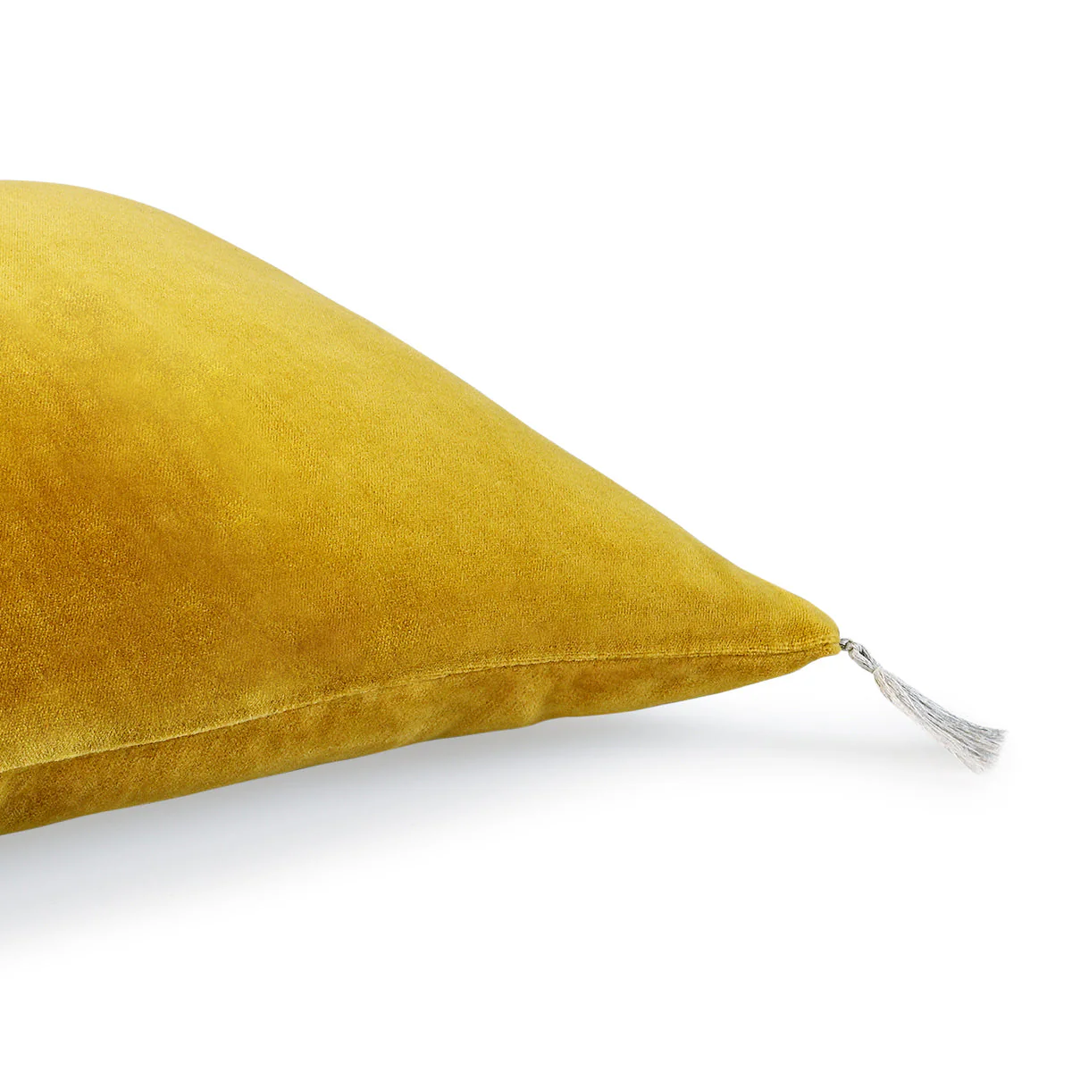 Housse De Coussin - Velours De Coton - Jaune Moutarde - Danube - Image 6