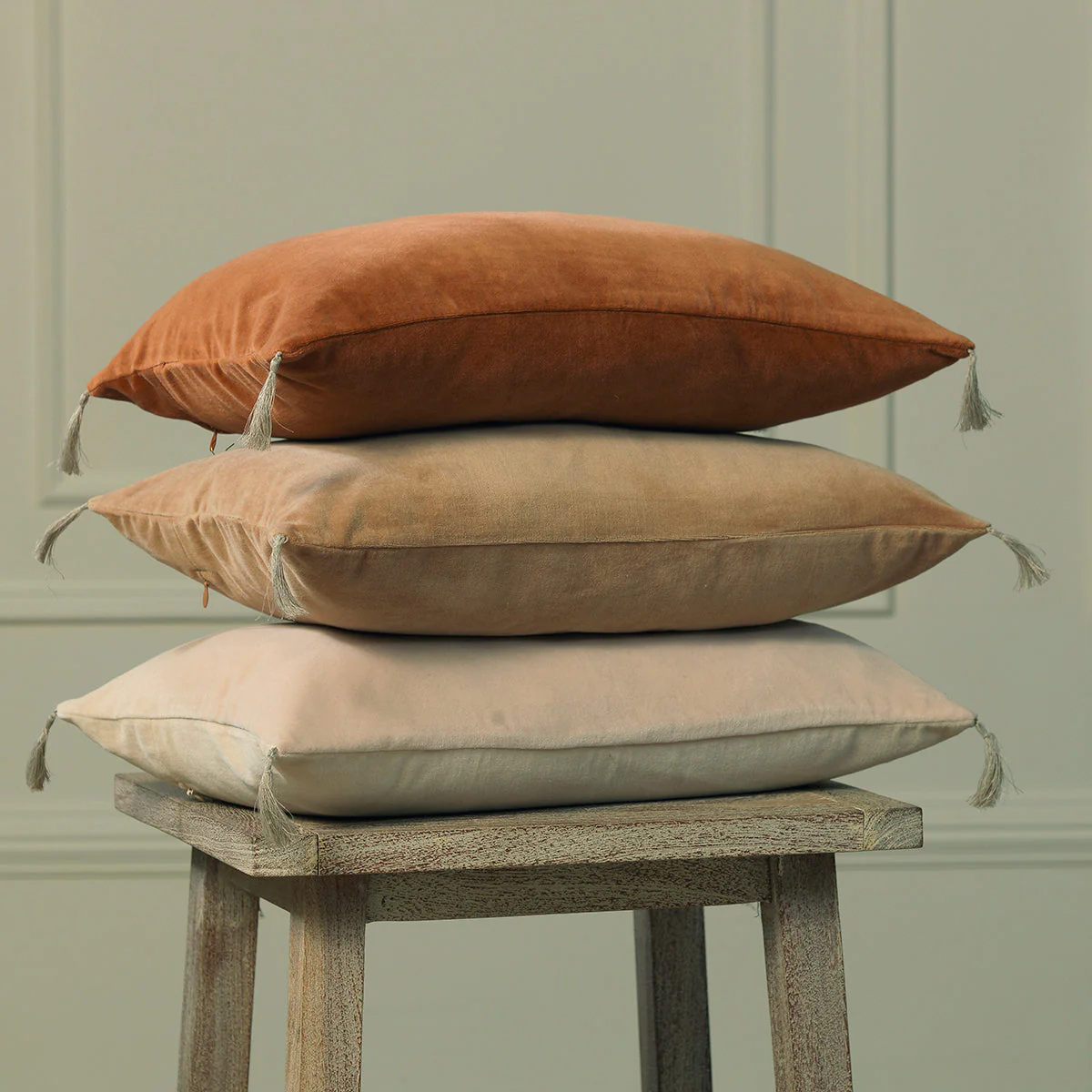 Housse De Coussin - Velours De Coton - Terracotta - Danube - Image 5