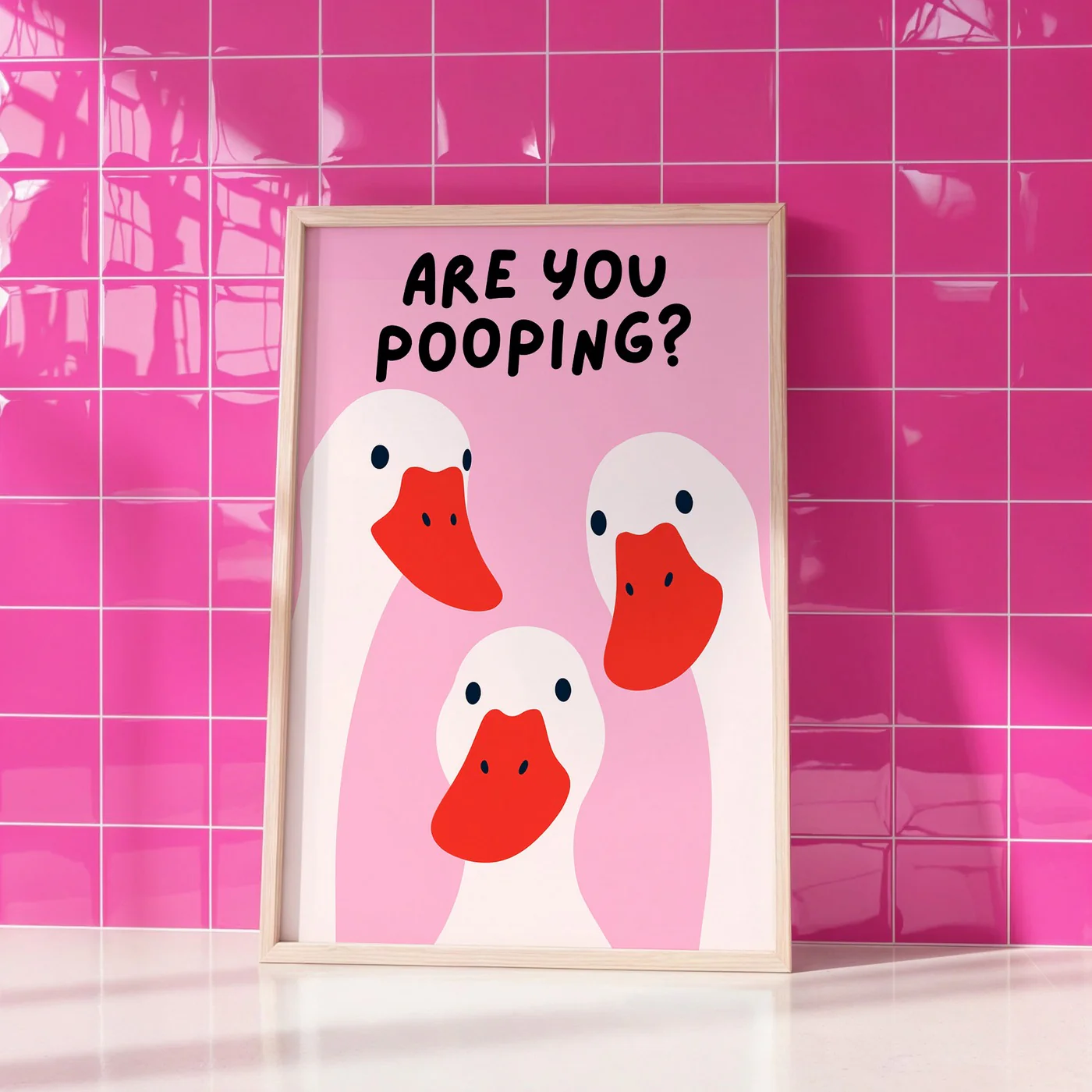 Affiche Are Yoi Pooping? - Rose - Image 2