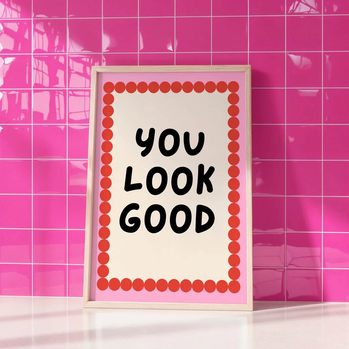 Affiche You Look Good - Rose - Image 3