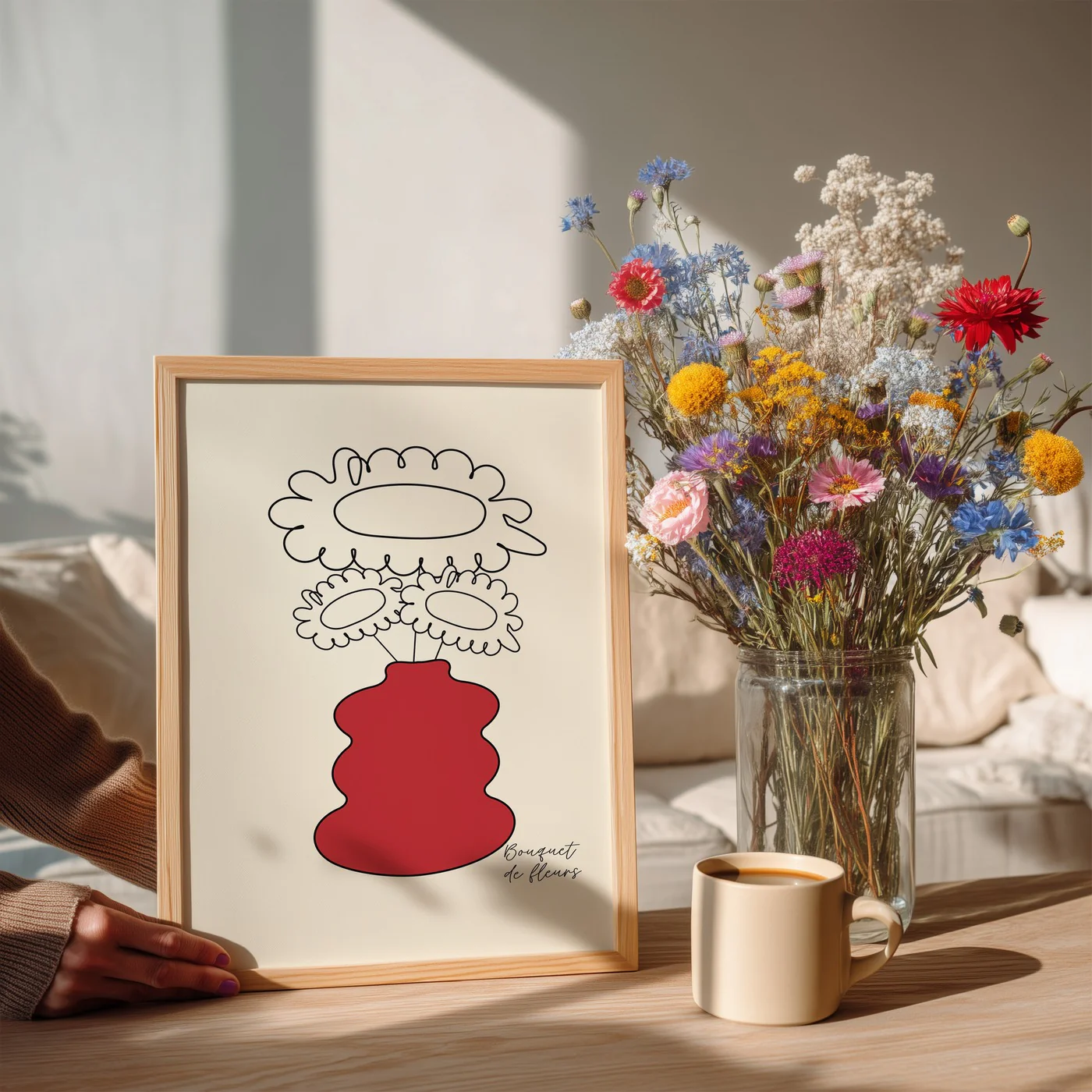 Affiche Bouquet - Rouge - Image 2