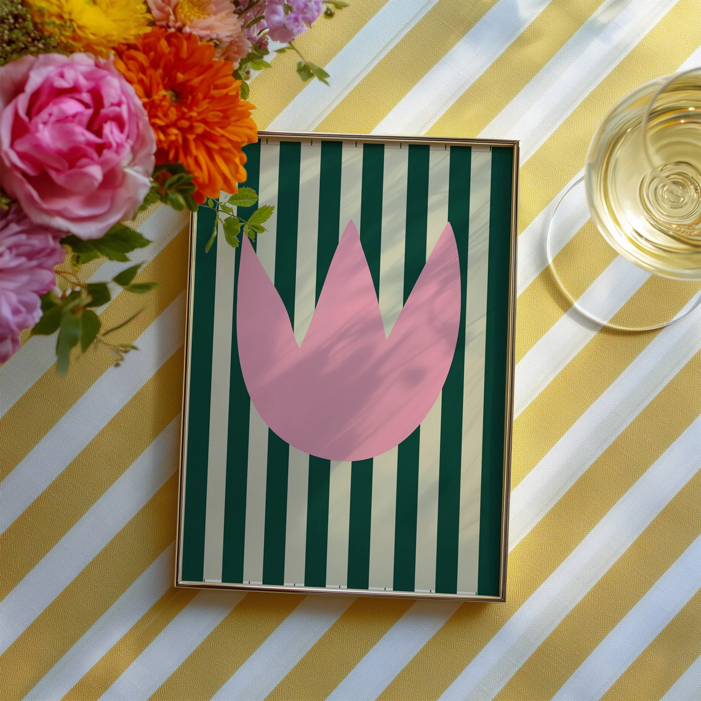 Affiche Tulip Raye - Rose - Image 2
