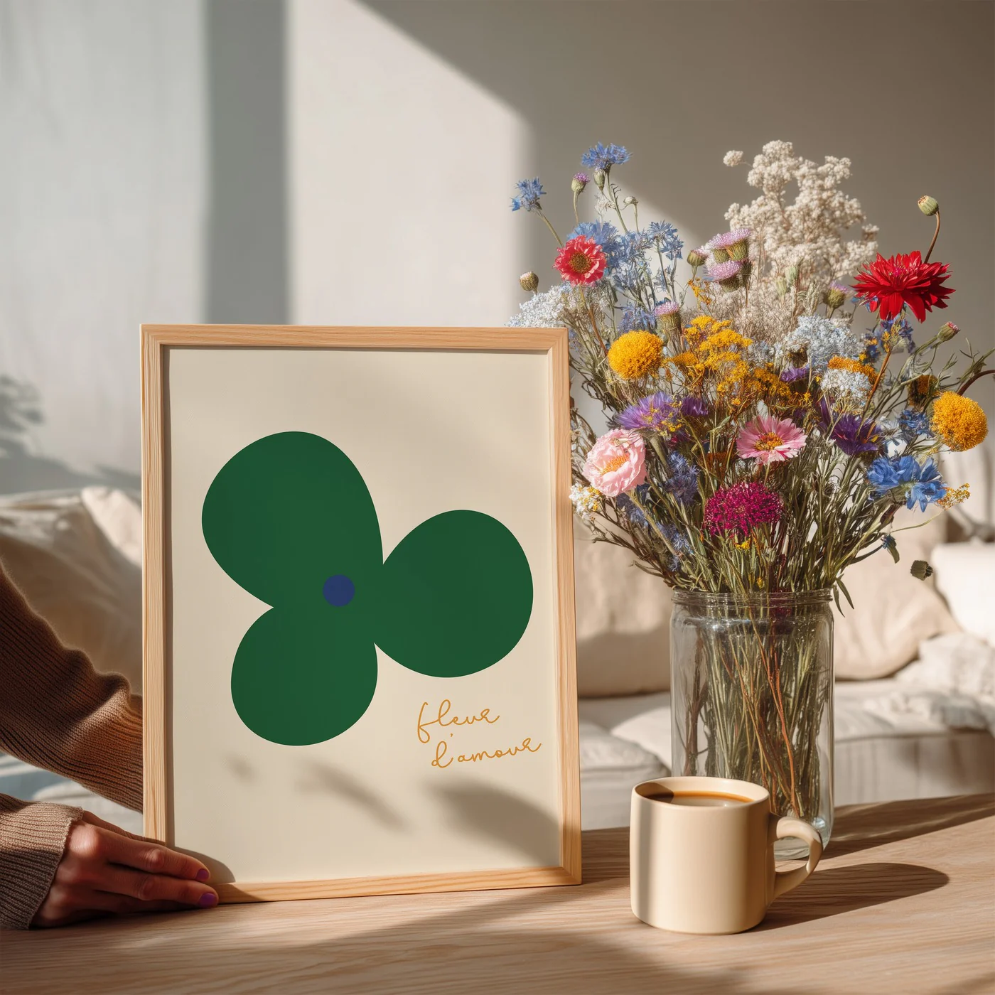 Affiche Fleur D'Amour - Vert - Image 2