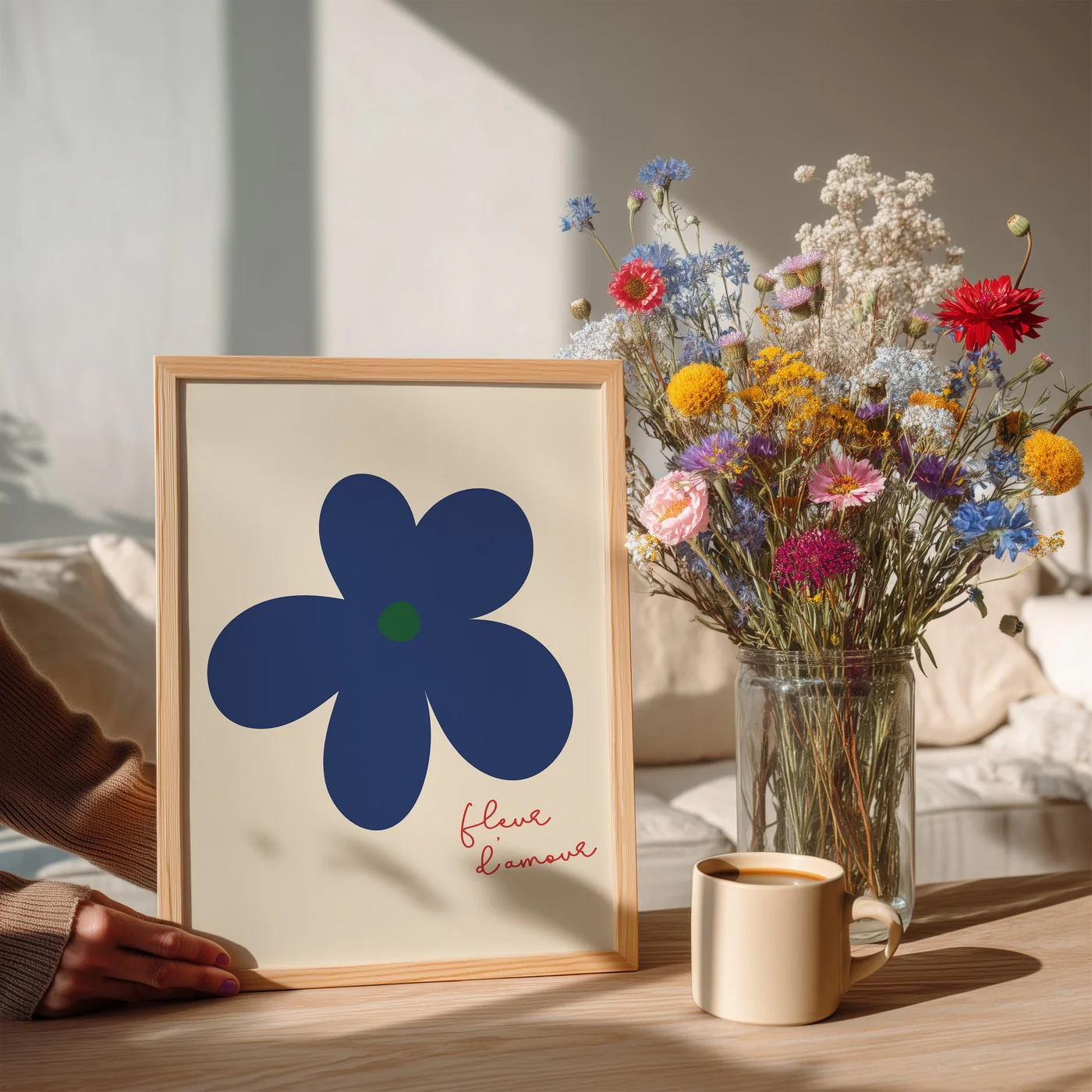 Affiche Fleur D'Amour - Blue - Image 2