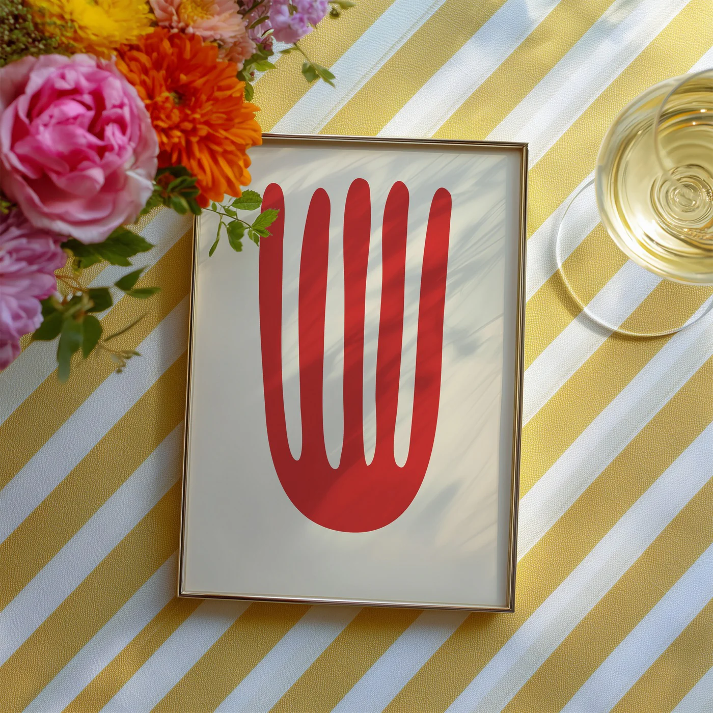 Affiche Modern Flower 1 - Rouge - Image 3