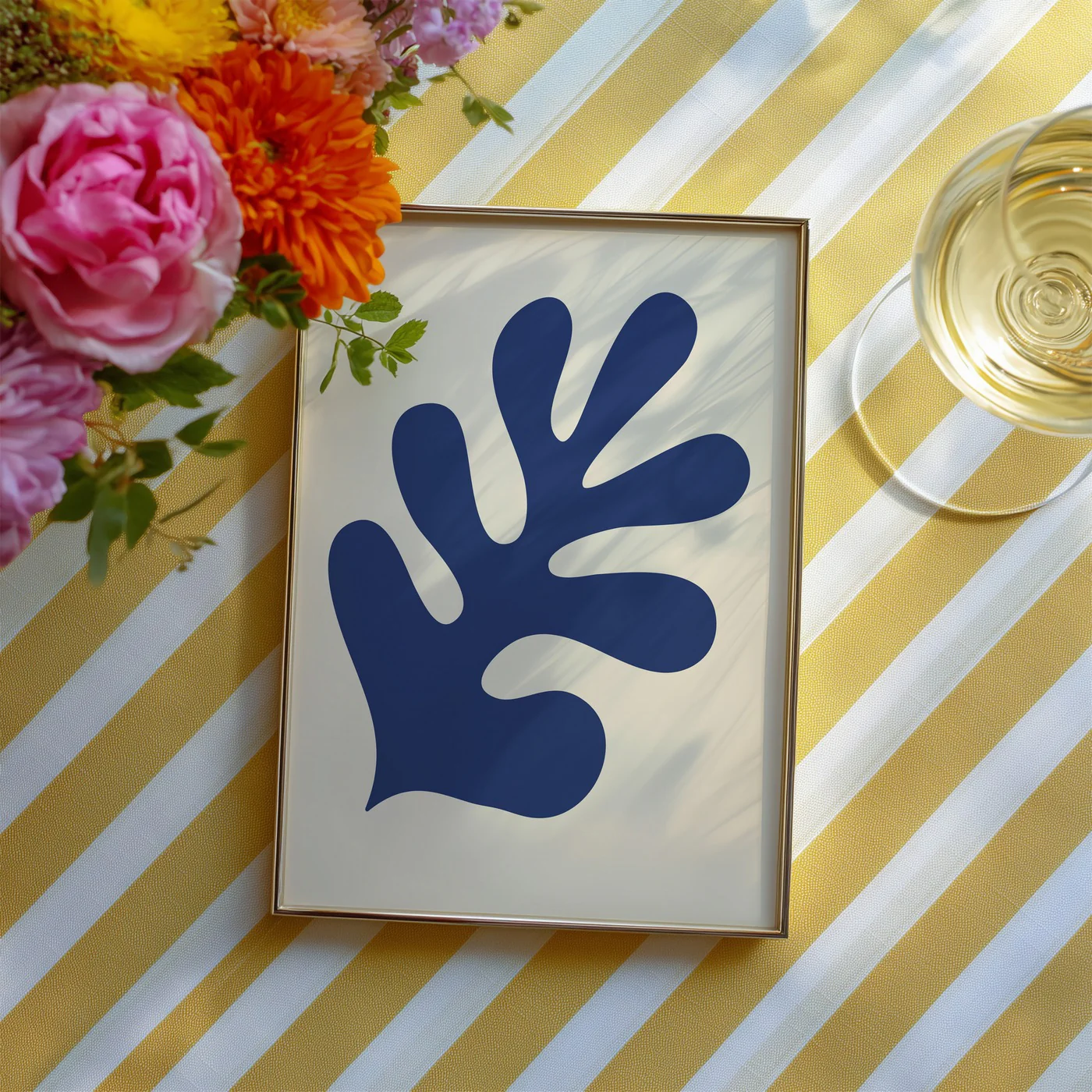 Affiche Modern Flower 2 - Blue - Image 3