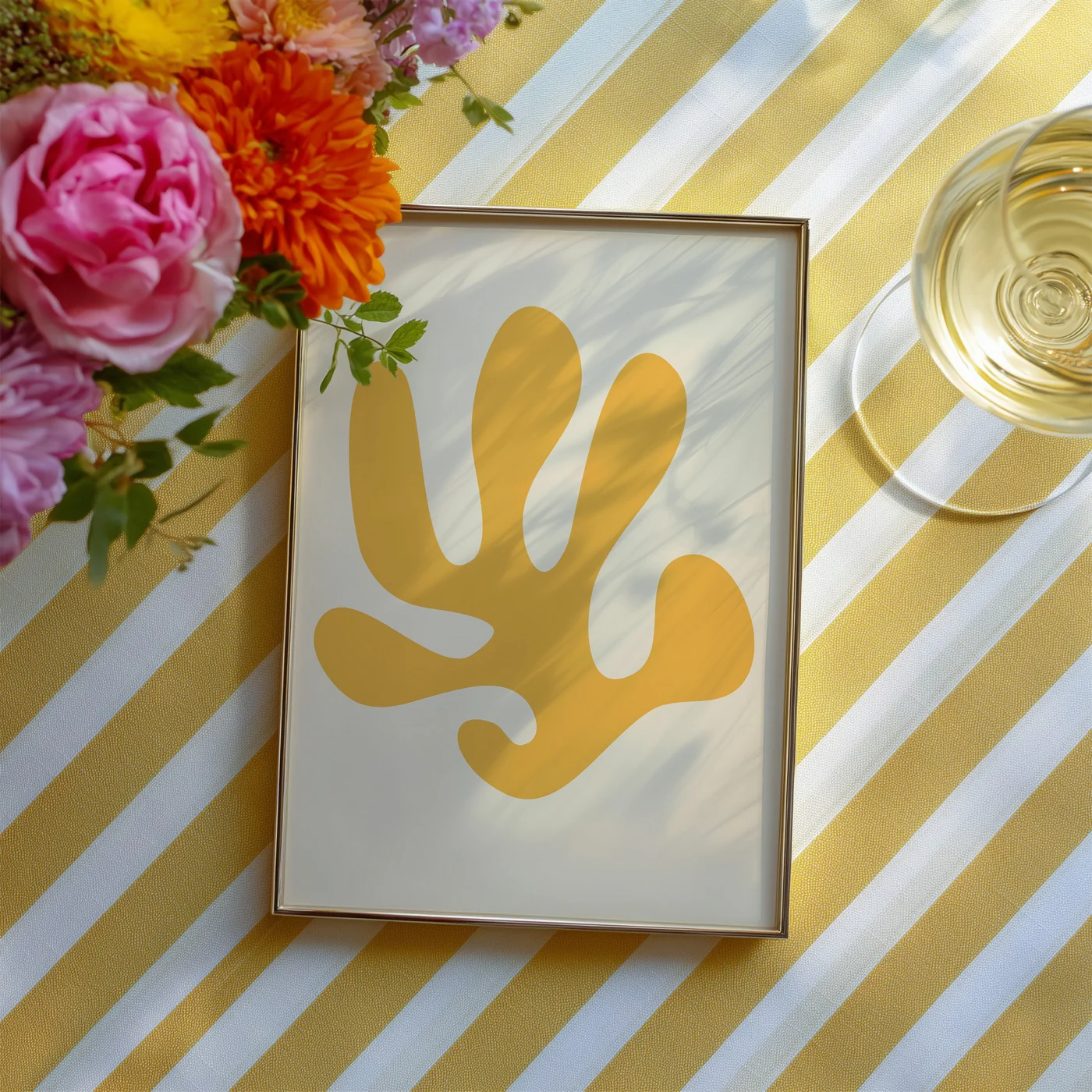Affiche Modern Flower 3 - Jaune - Image 3