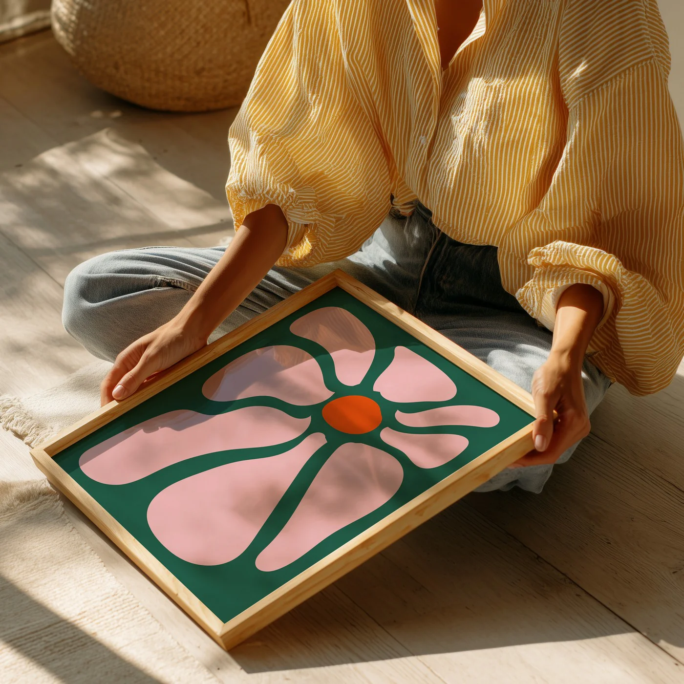Affiche Big Flower - Vert - Image 3