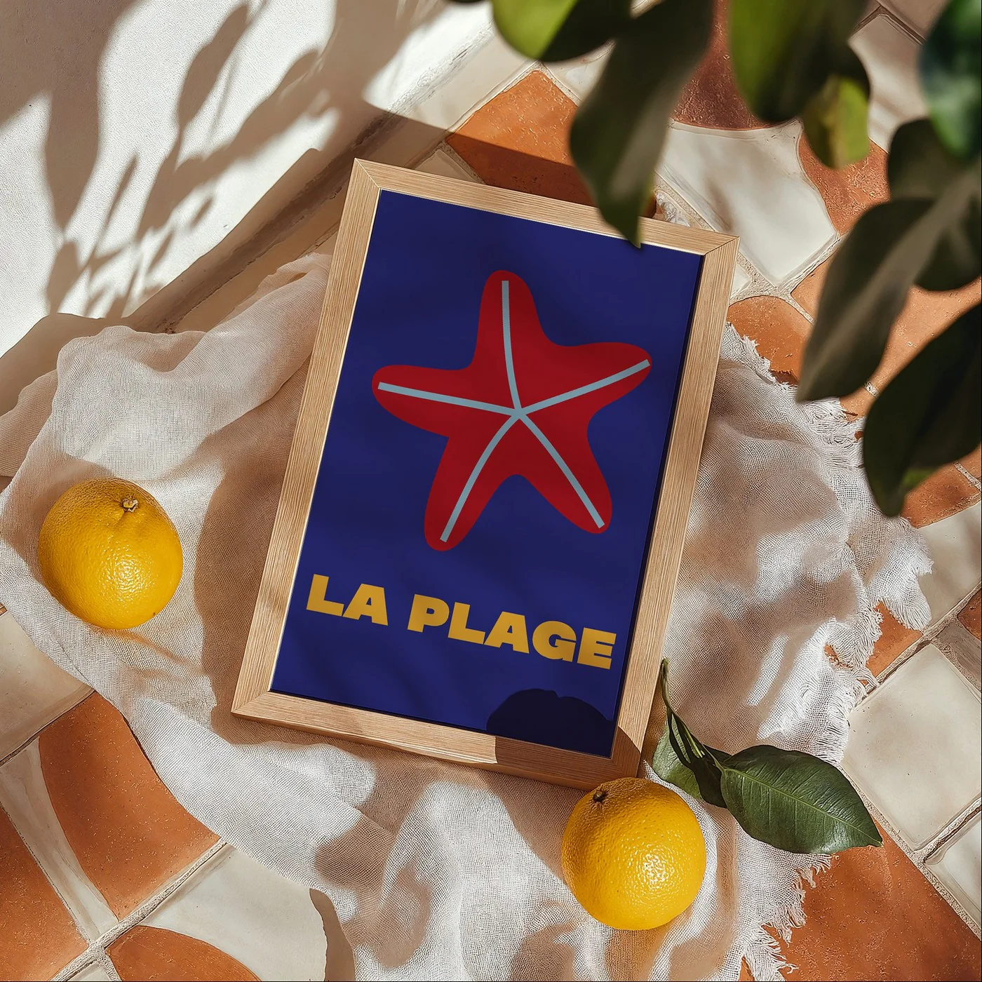 Affiche La Plage 1 - Blue - Image 2