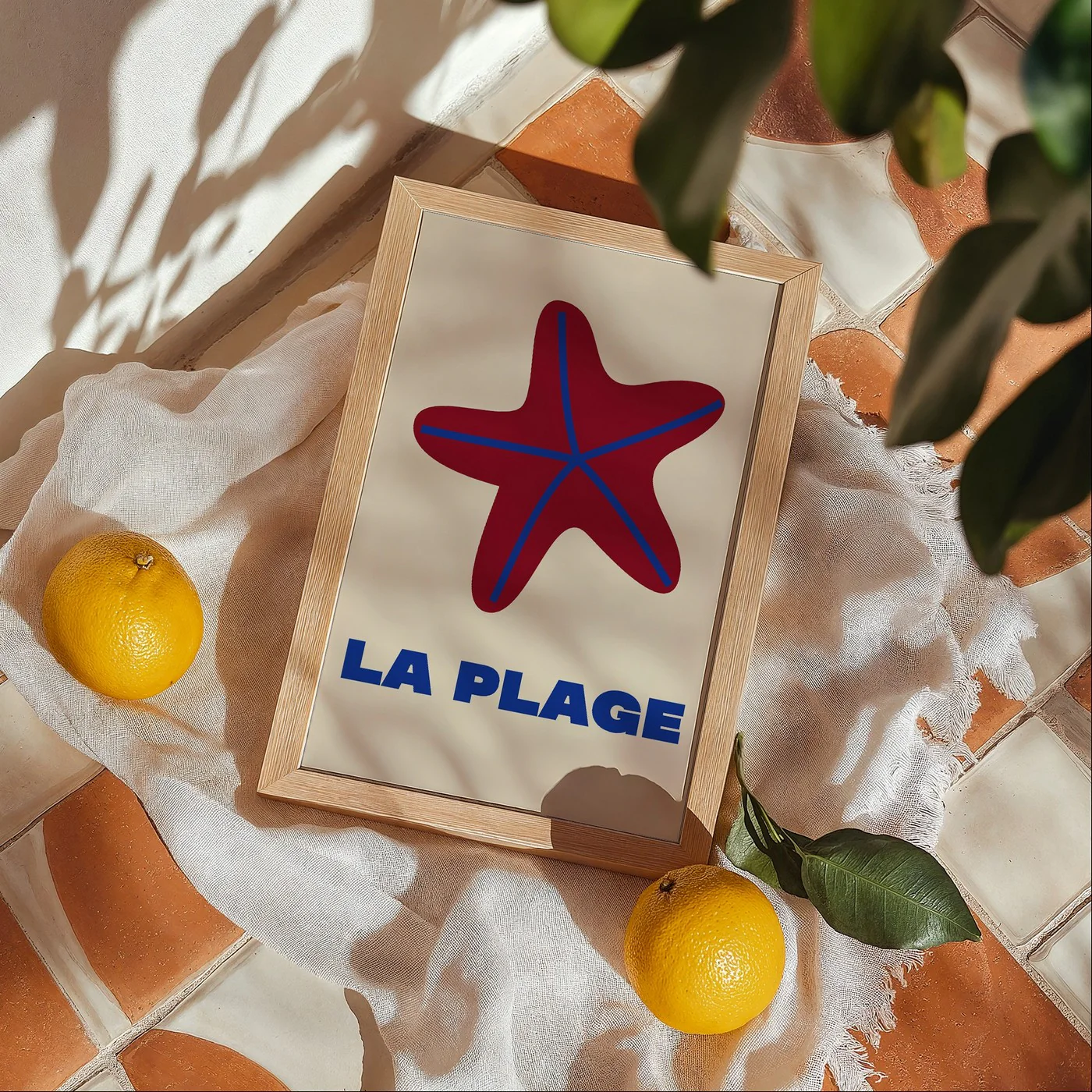 Affiche La Plage 1 - Blanc - Image 2