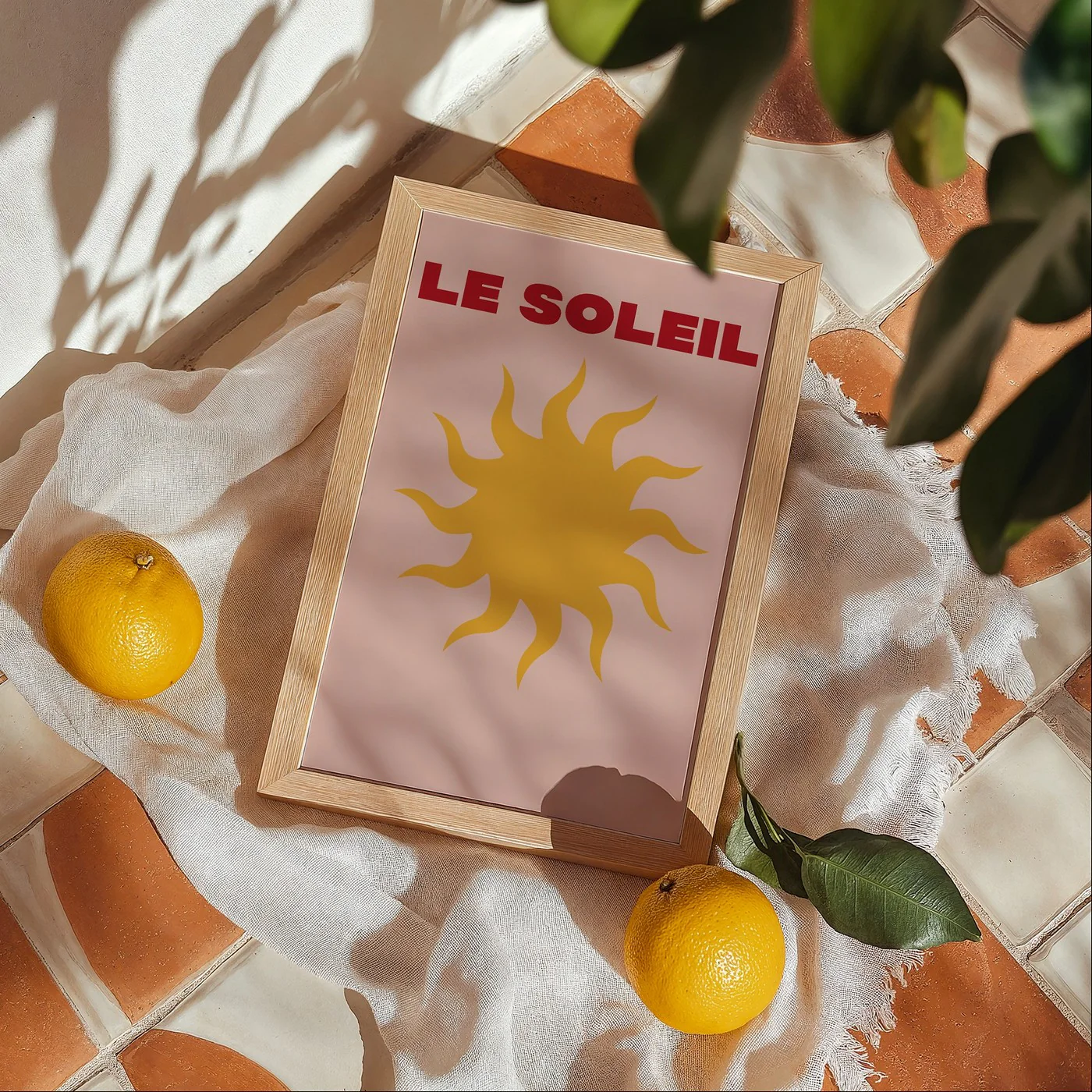 Affiche Soleil 1 - Rose - Image 2
