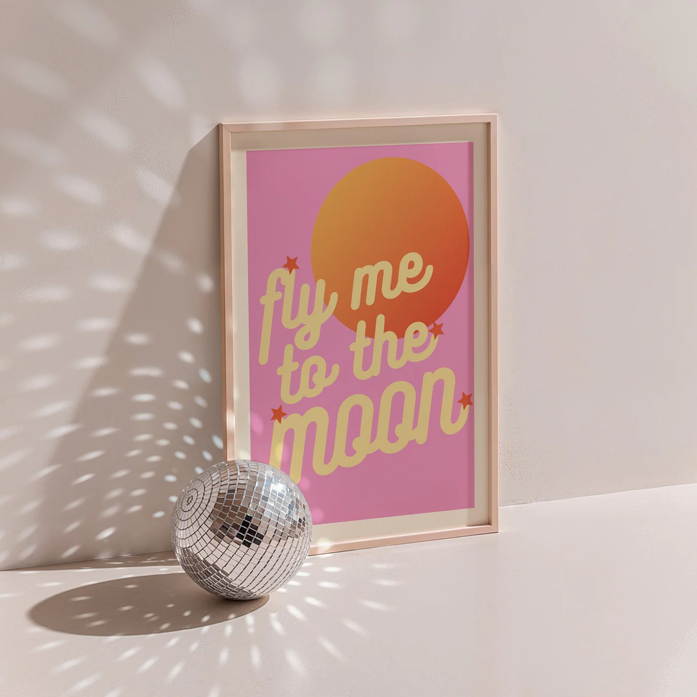 Affiche Fly Me To The Moon - Rose - Image 2