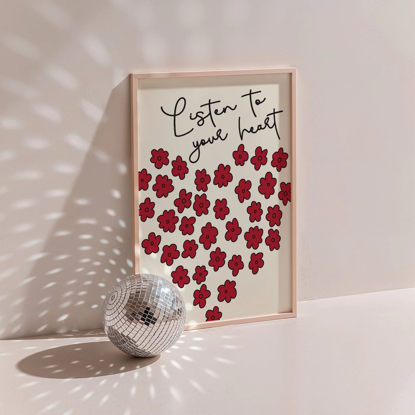 Affiche Listen To Your Heart - Rouge - Image 2