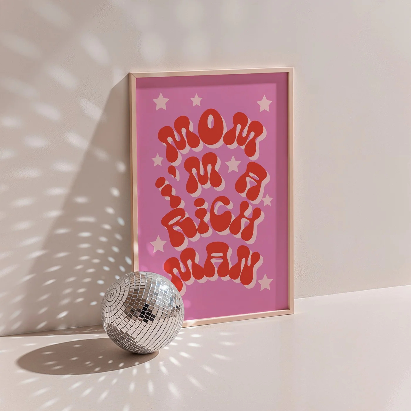 Affiche Mom I'M Rich Man - Rose - Image 2