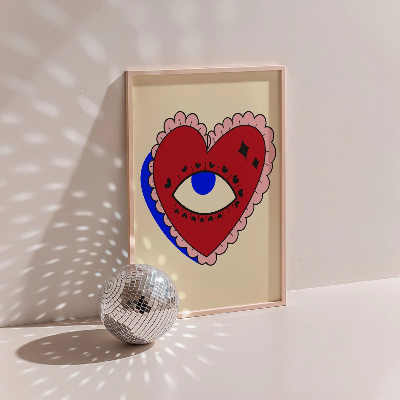 Affiche Heart Eye - Rouge - Image 2